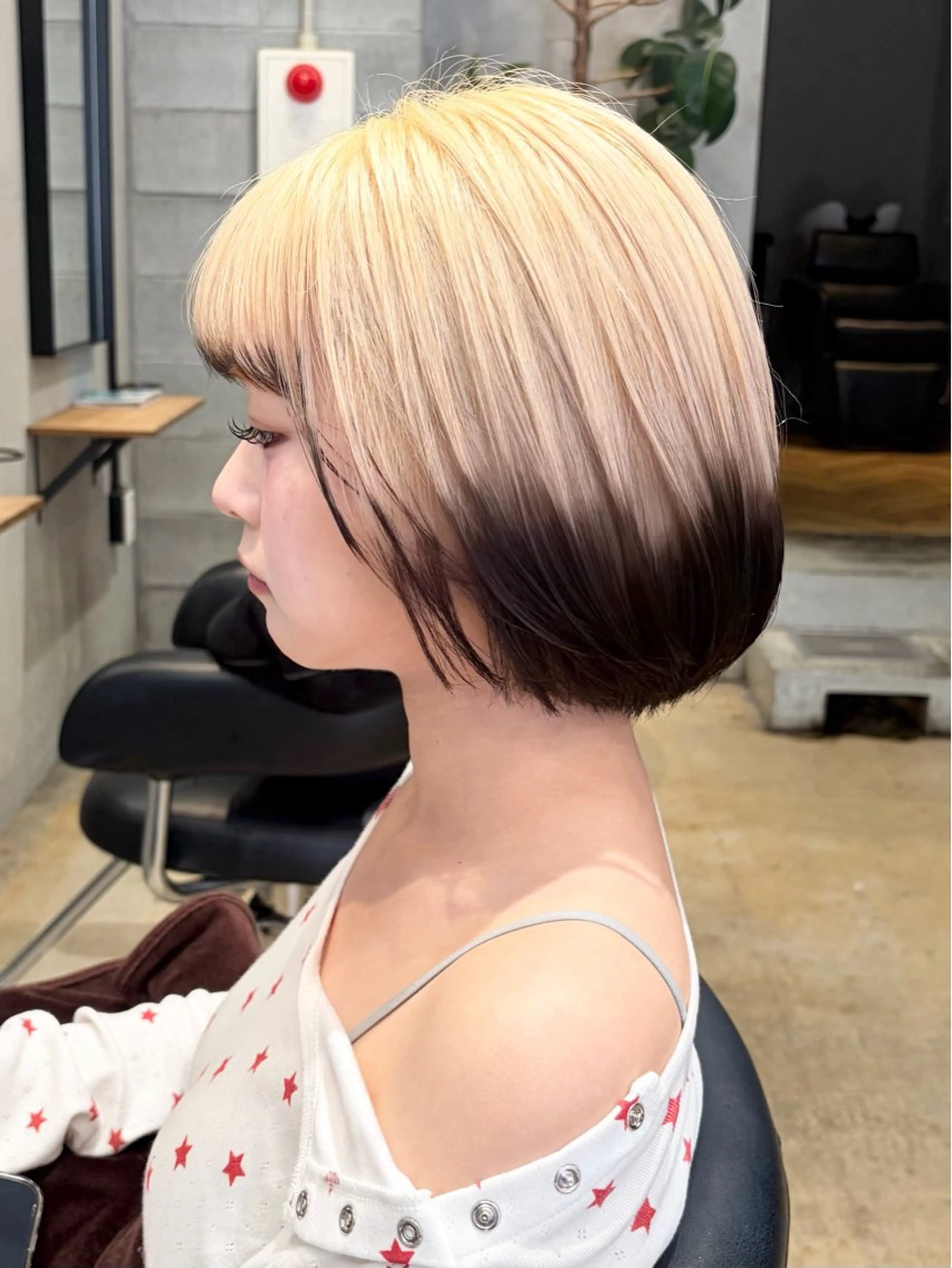 ショート カラー デザインカラー ヘアカラー みわ/博多 ブリーチ/メンズヘアのヘアスタイル