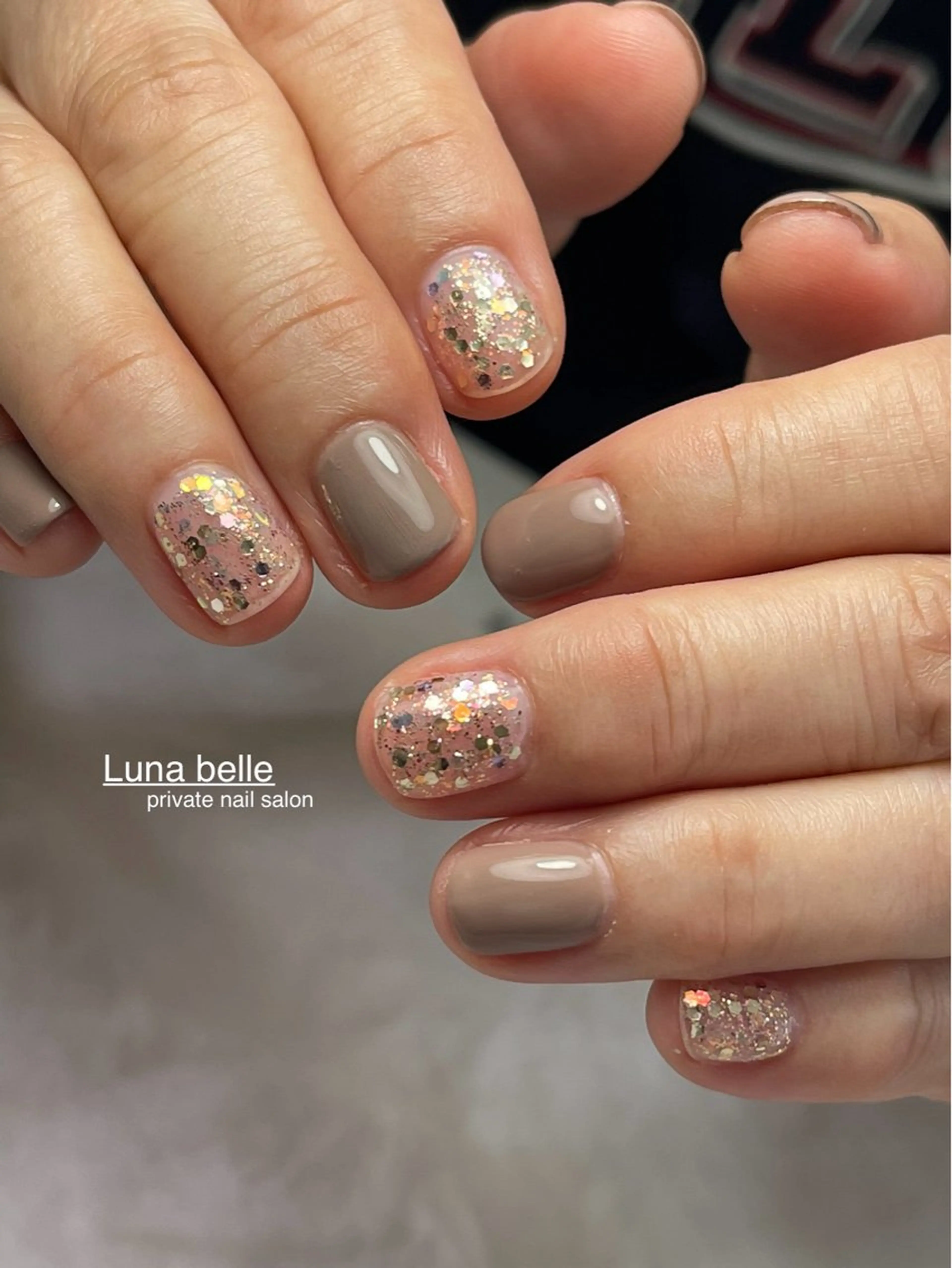 ネイル ラメ(グリッター) ワンカラーネイル ハンドネイル LUNA BELLEのネイルデザイン