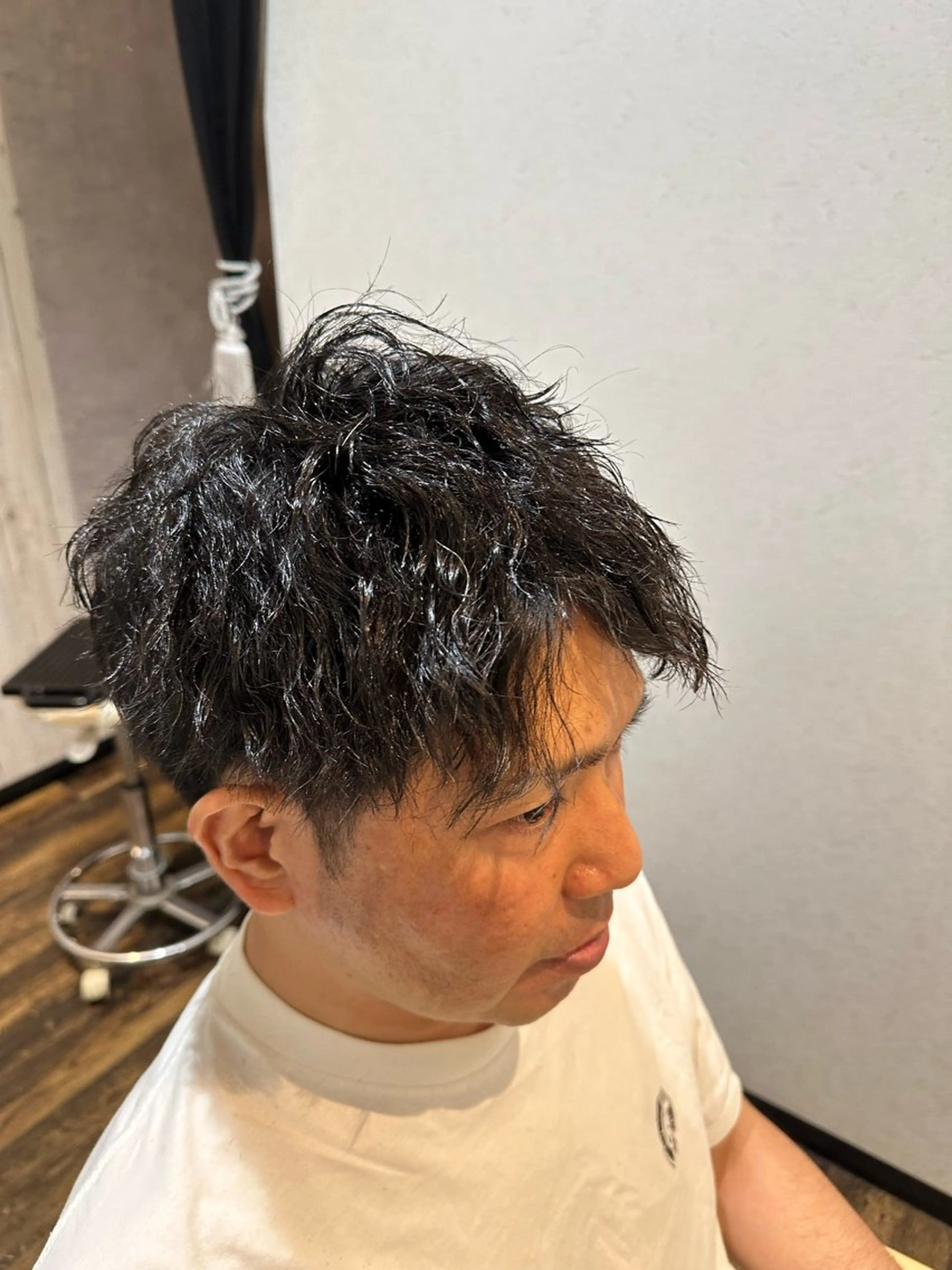 ショート パーマ メンズ カット パーマ メンズパーマ/四條畷 /忍ヶ丘駅/中川凌太のヘアスタイル