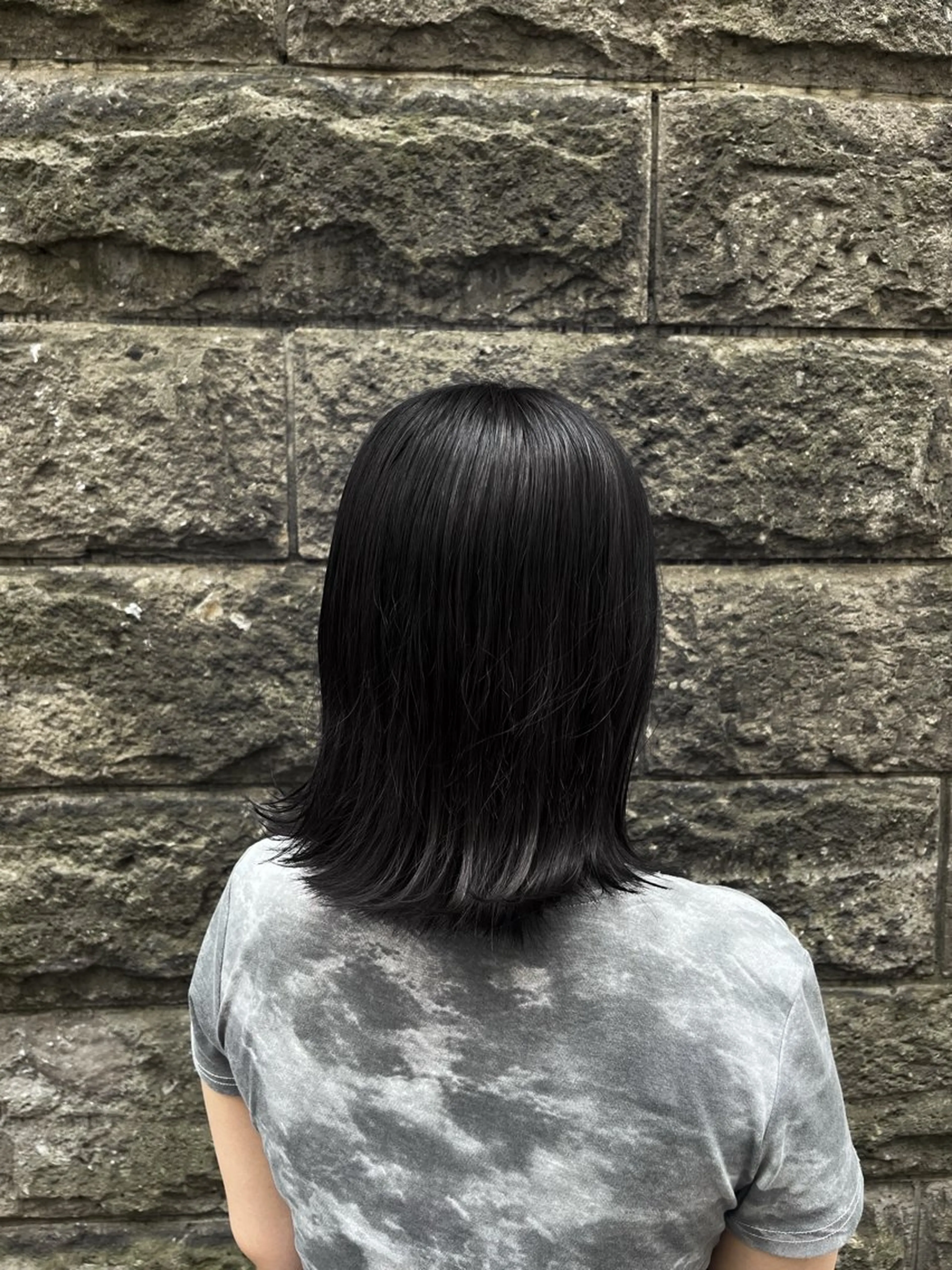 ミディアム カラー グレージュ 友輝 /札幌美容師のヘアスタイル