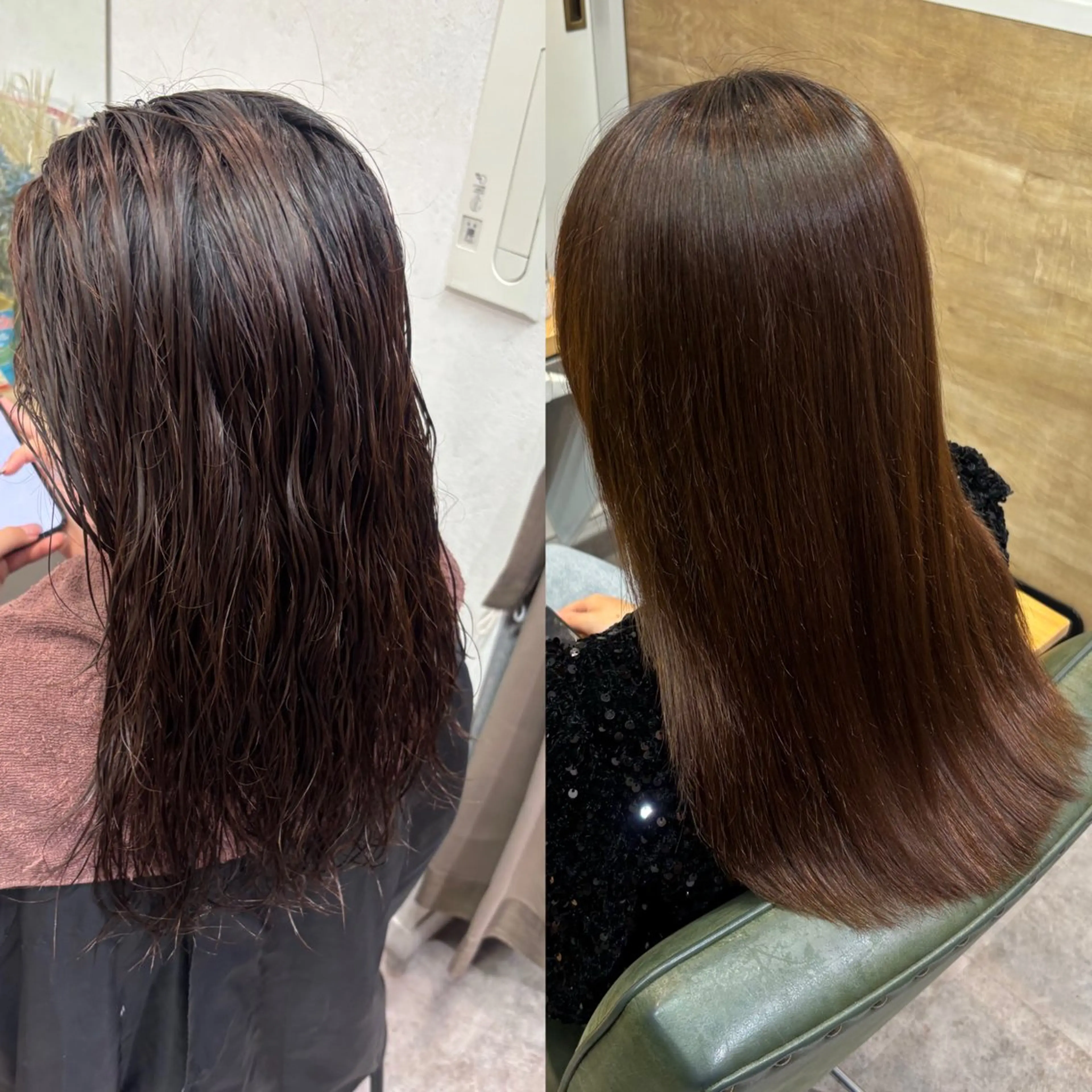 パーマ 髪質改善 ストレートパーマ 縮毛矯正 艶感カラー/オリーブ アレンジ：♡のヘアスタイル