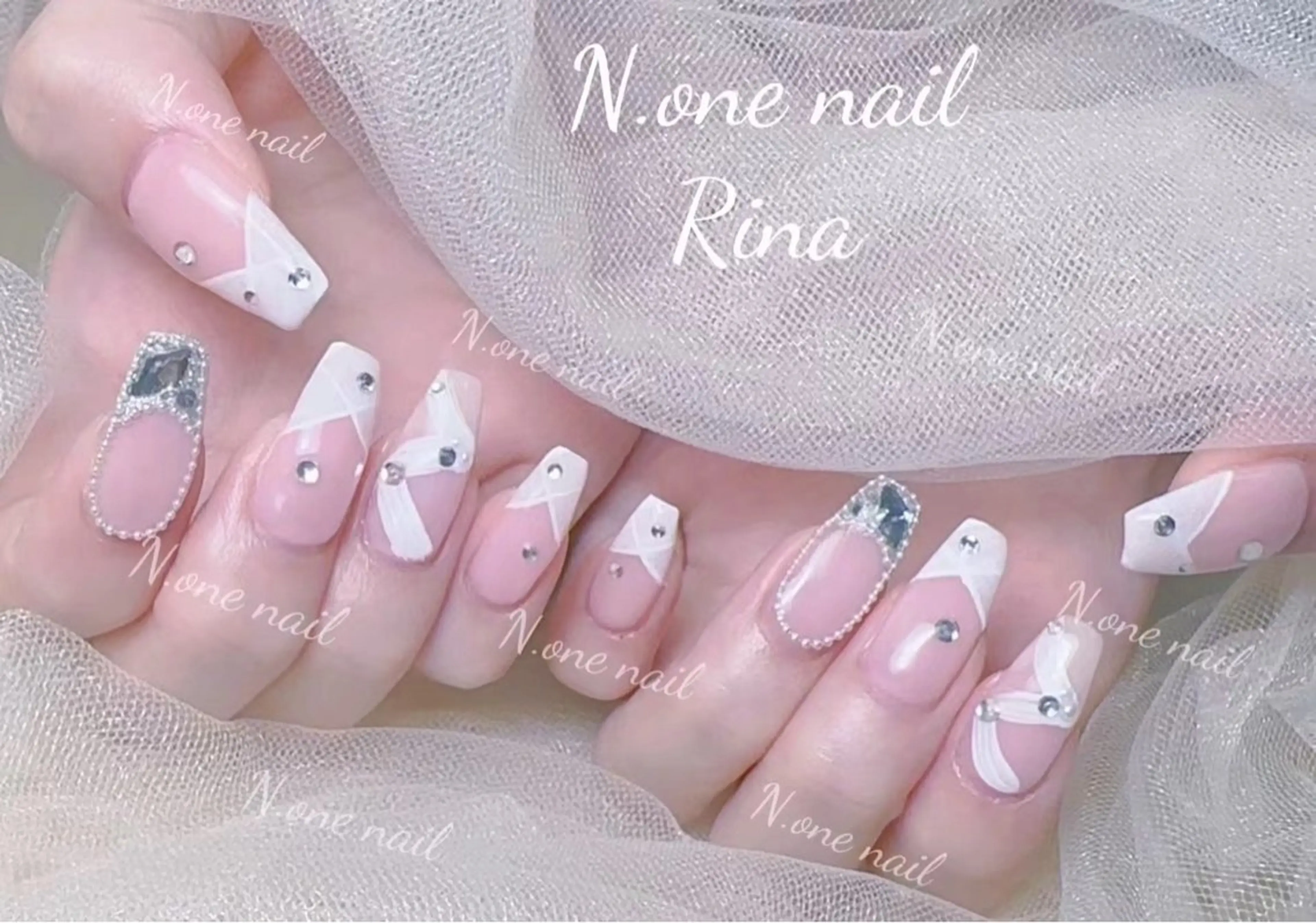 ネイル 長いだし/スカルプ/ パラシェルN.oneのネイルデザイン