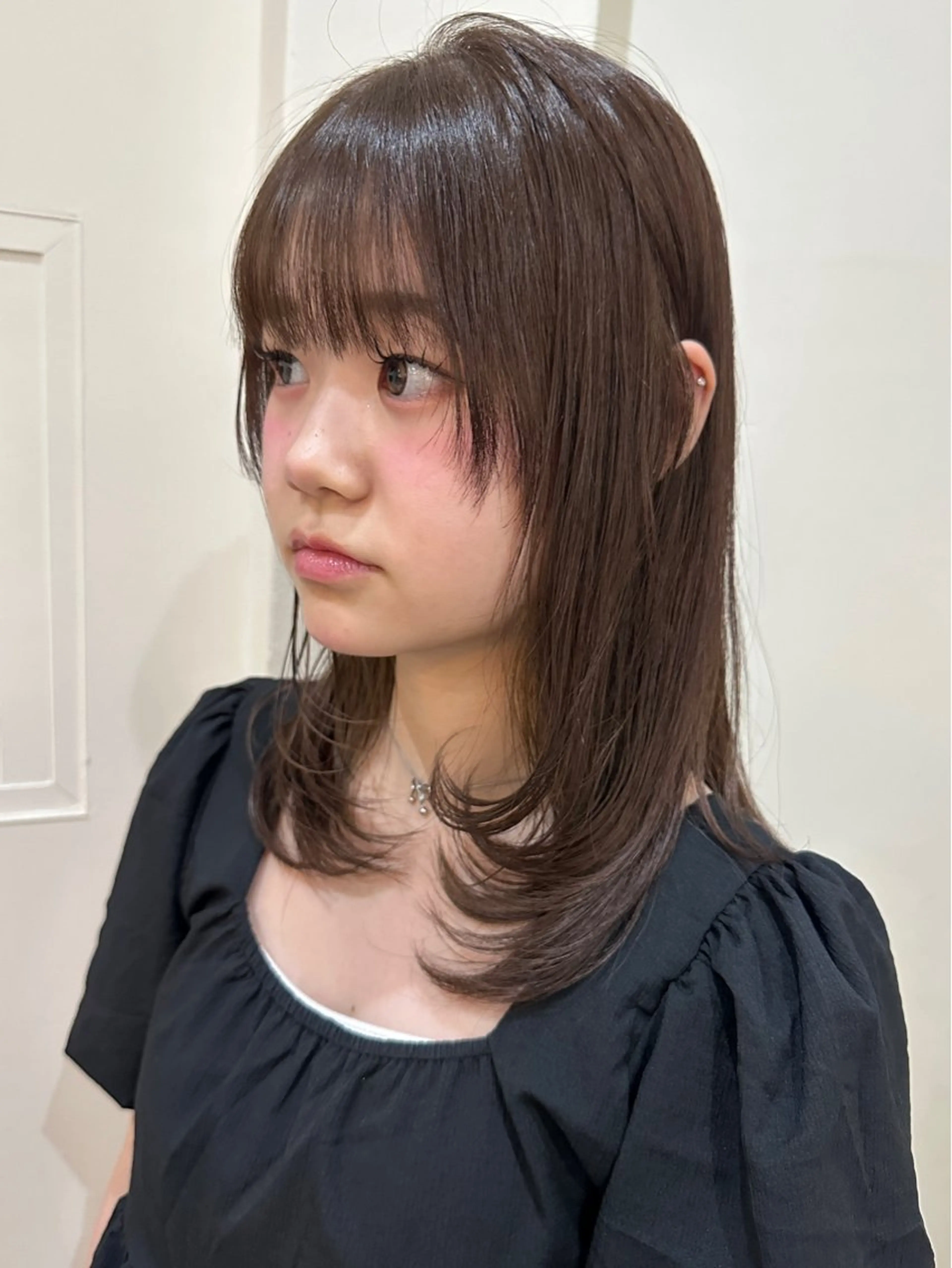 ミディアム ヘアカラー 艶カラー/フェイス レイヤー/たむのヘアスタイル