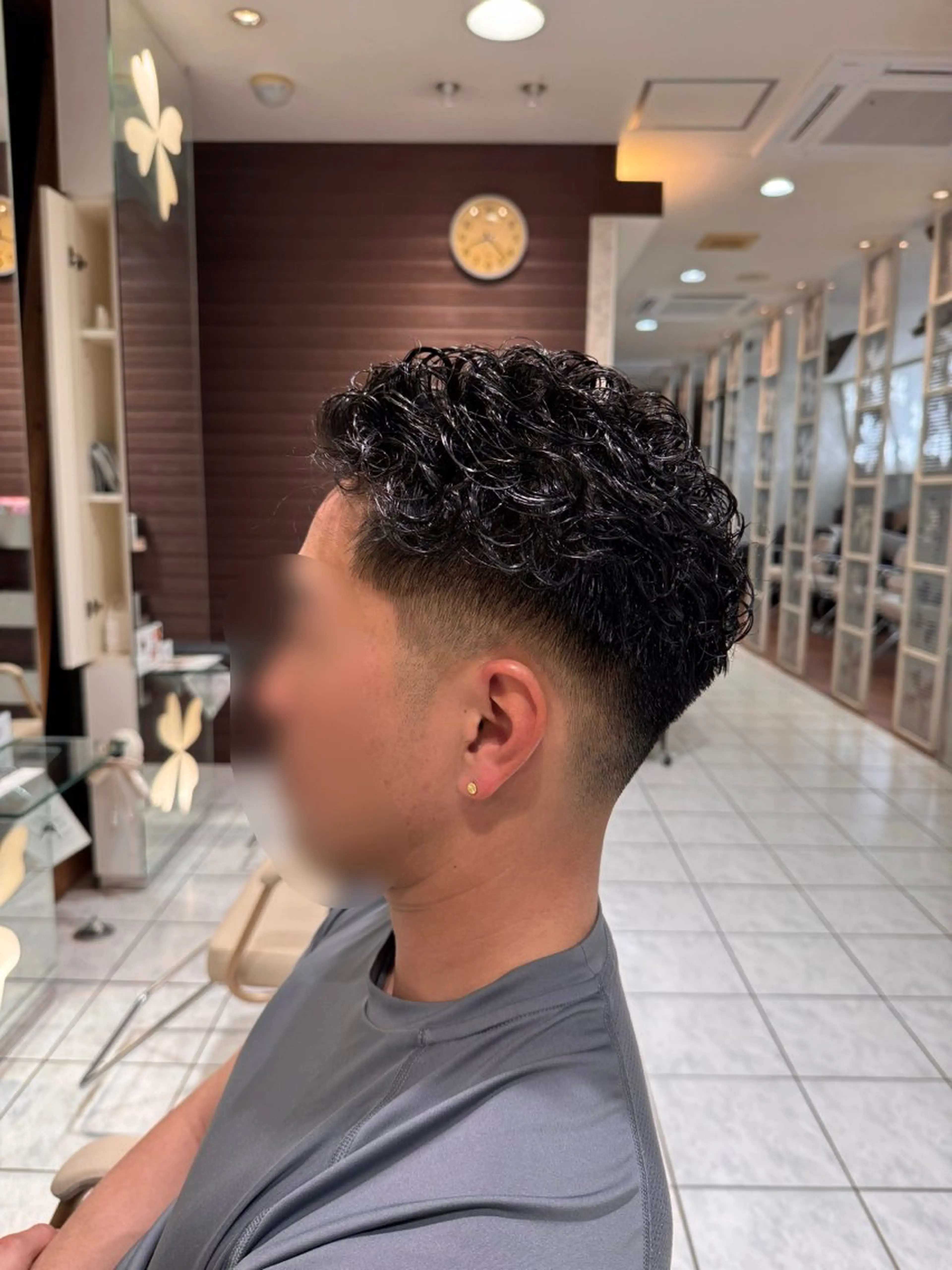 パーマ メンズ 長南 迅人のヘアスタイル