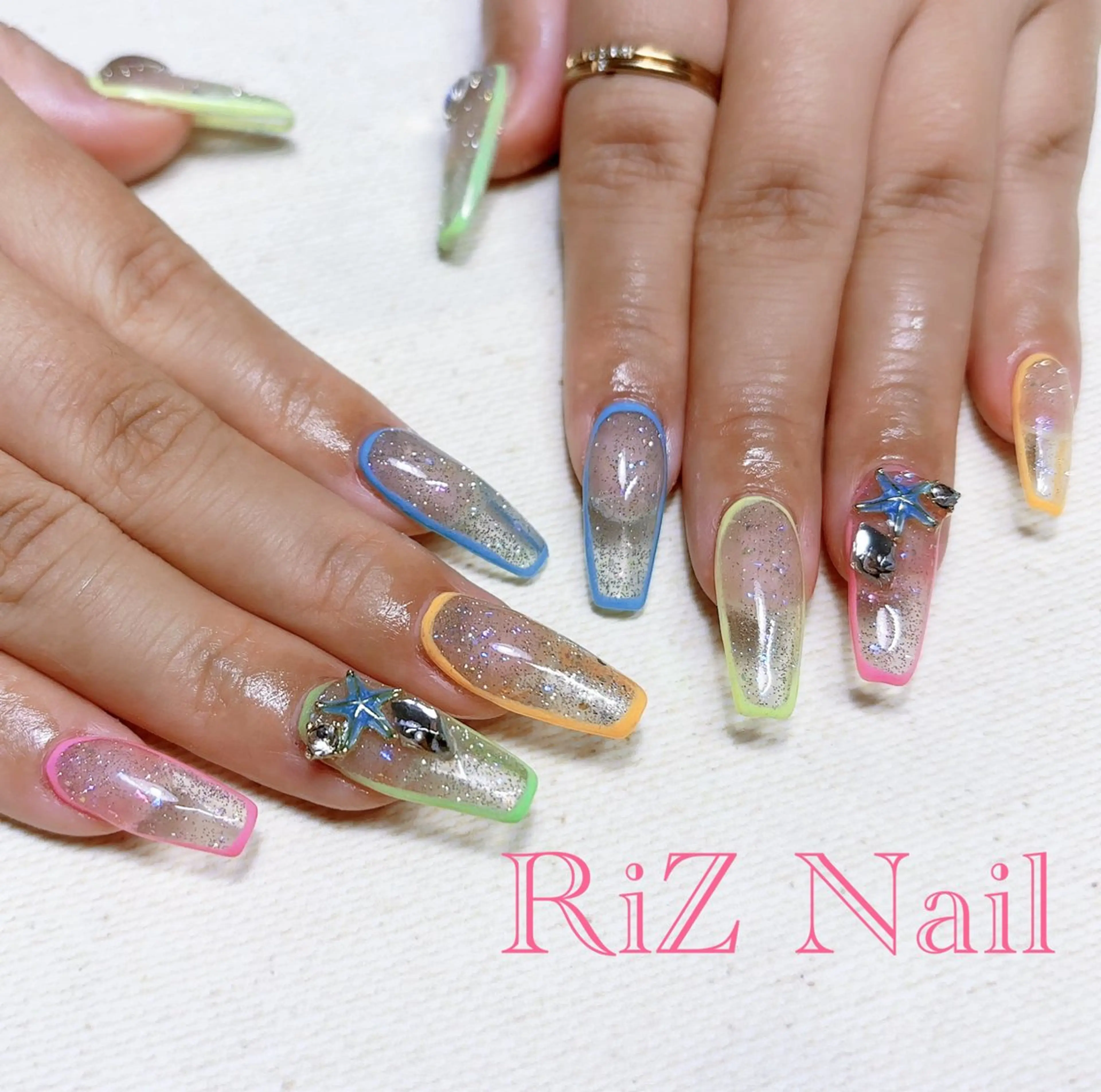 ネイル アートネイル スカルプネイル RiZ nail salonのネイルデザイン
