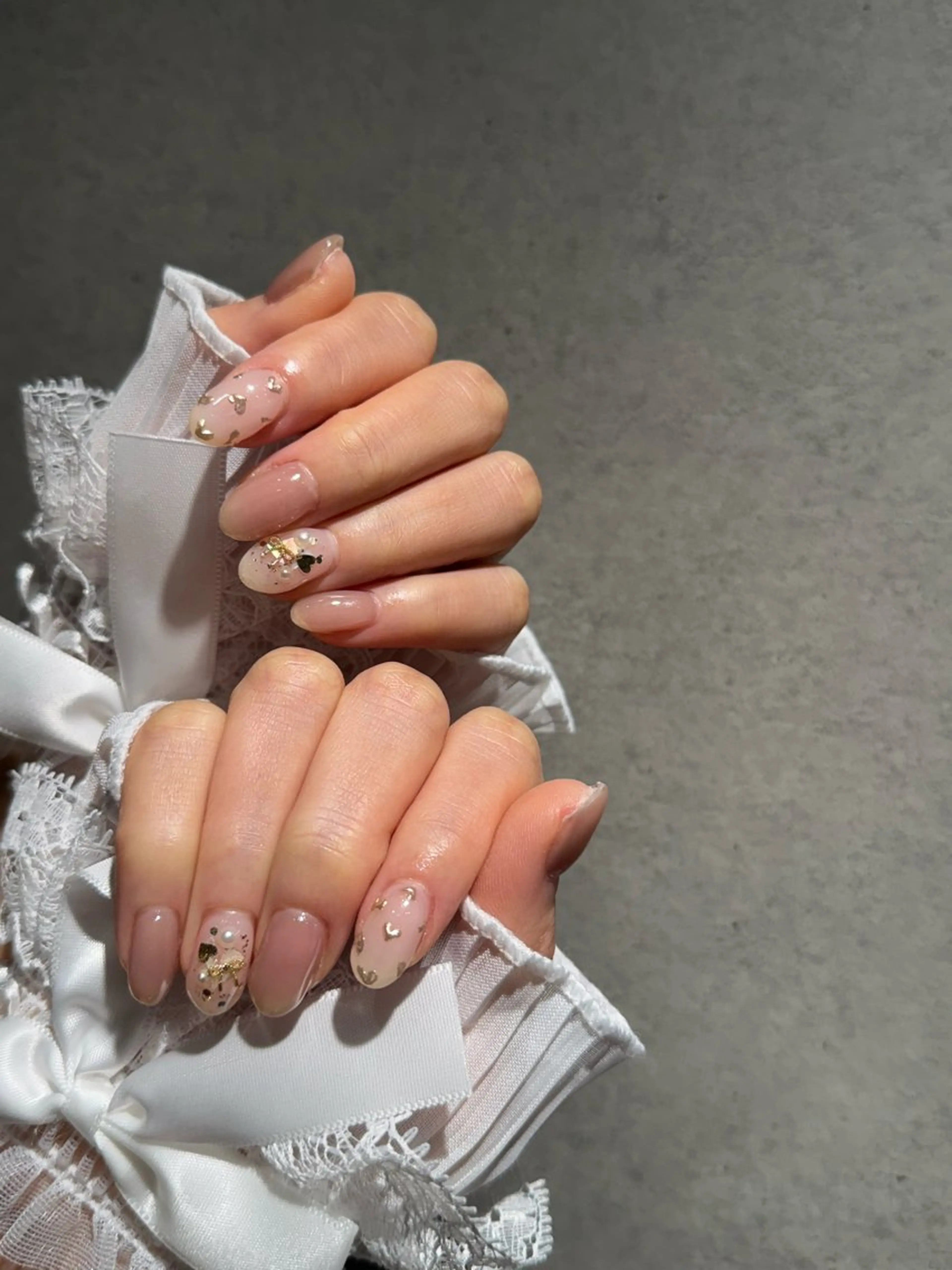 ネイル I-nailロング /ワンホン/キラキラのネイルデザイン