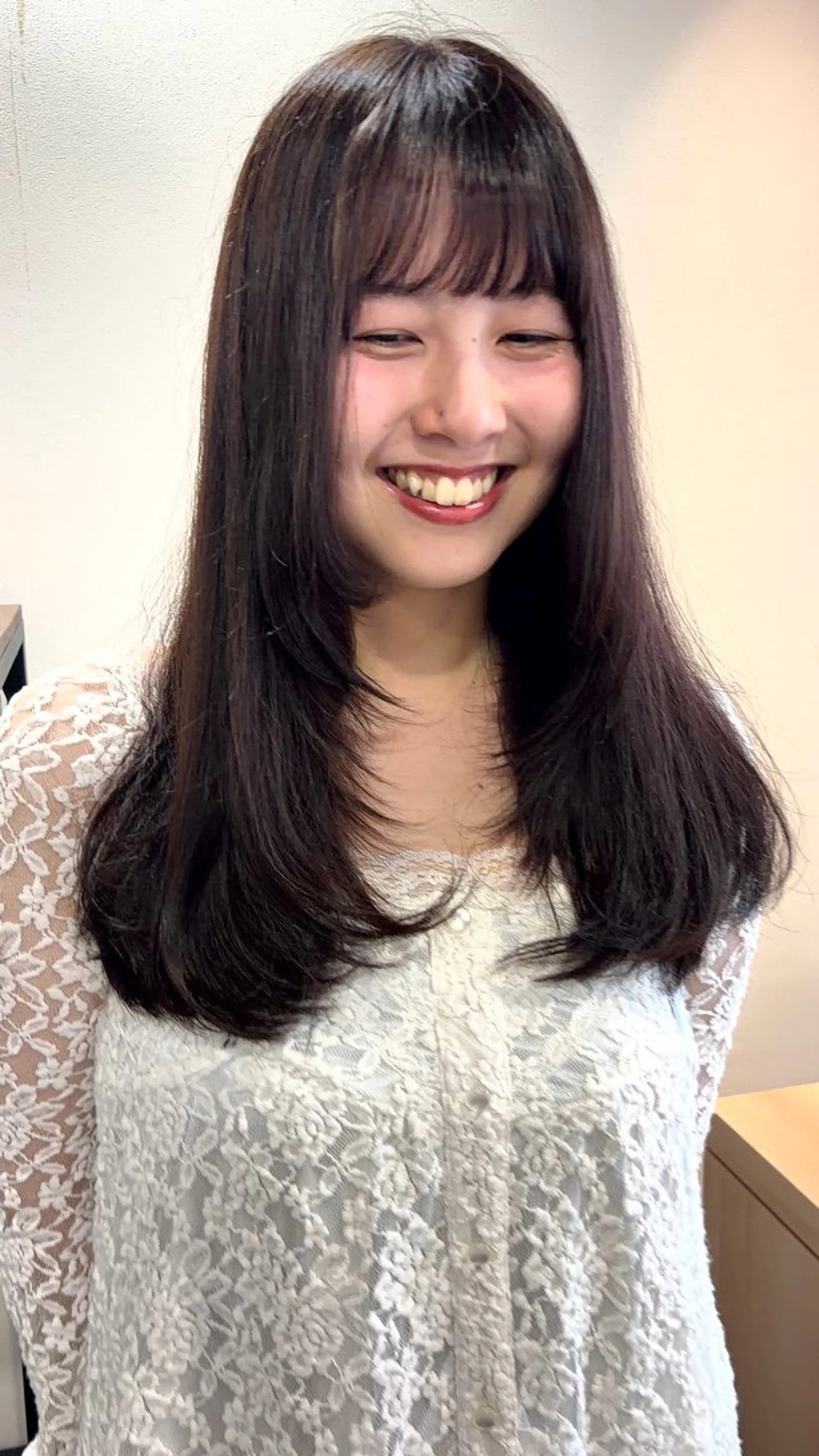セミロング ヘアカラー トリートメント ボブパーマ／アレンジ Onのヘアスタイル