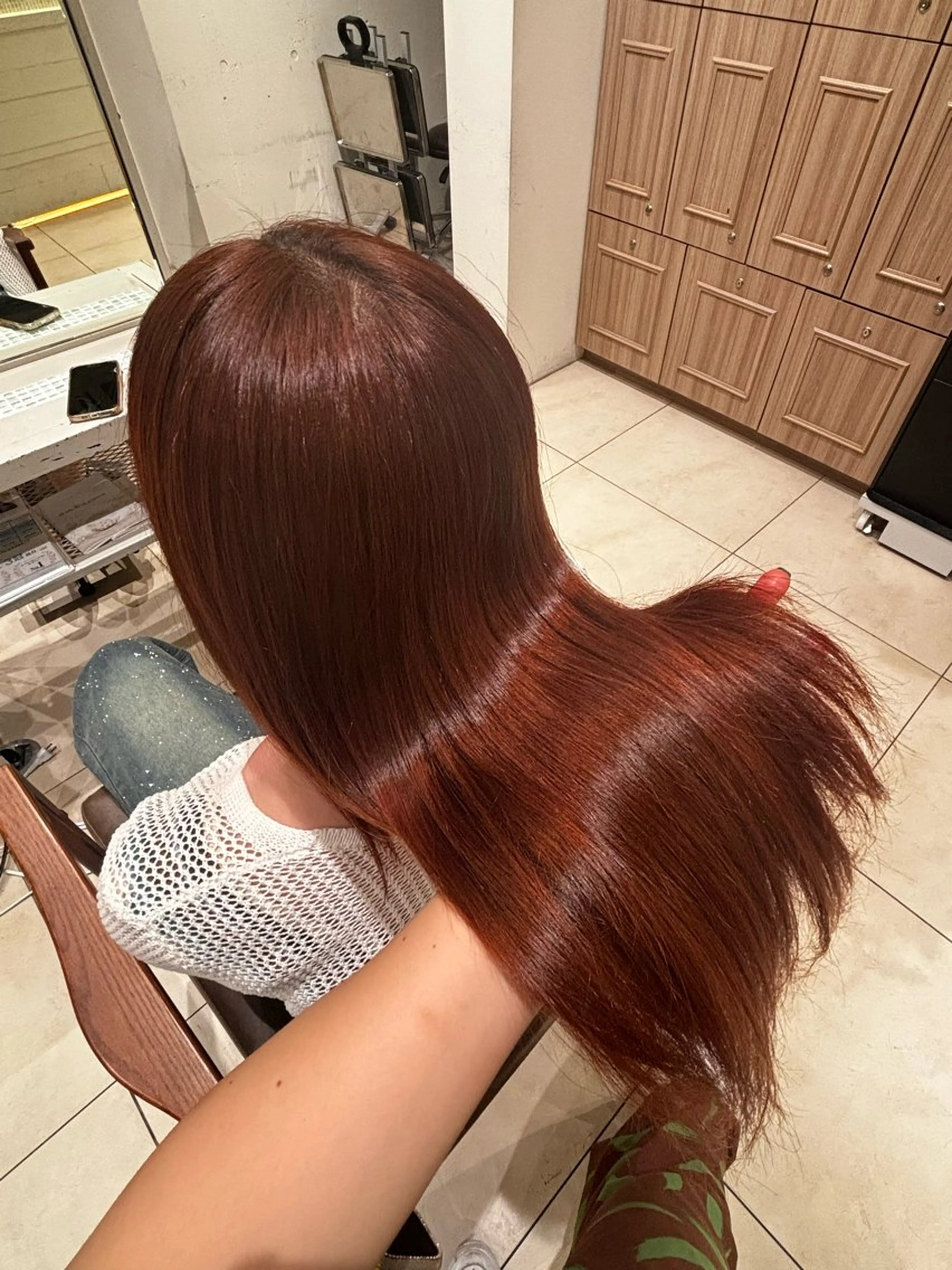 ロング ヘアカラー オリーブ/韓国風 まつパ/himariのヘアスタイル