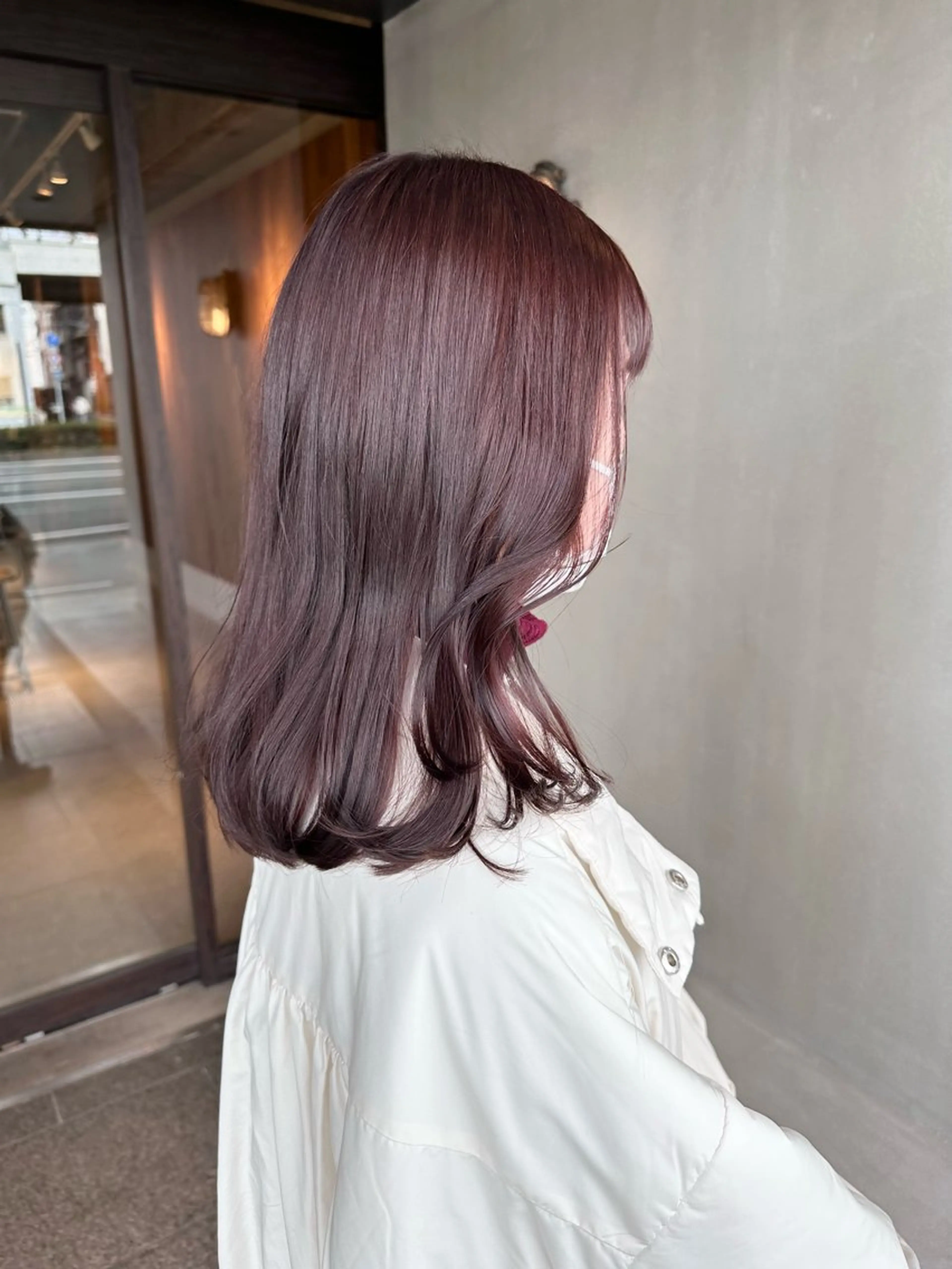 ミディアム カラー カット ヘアカラー ピンクカラー/ mana🎀のヘアスタイル