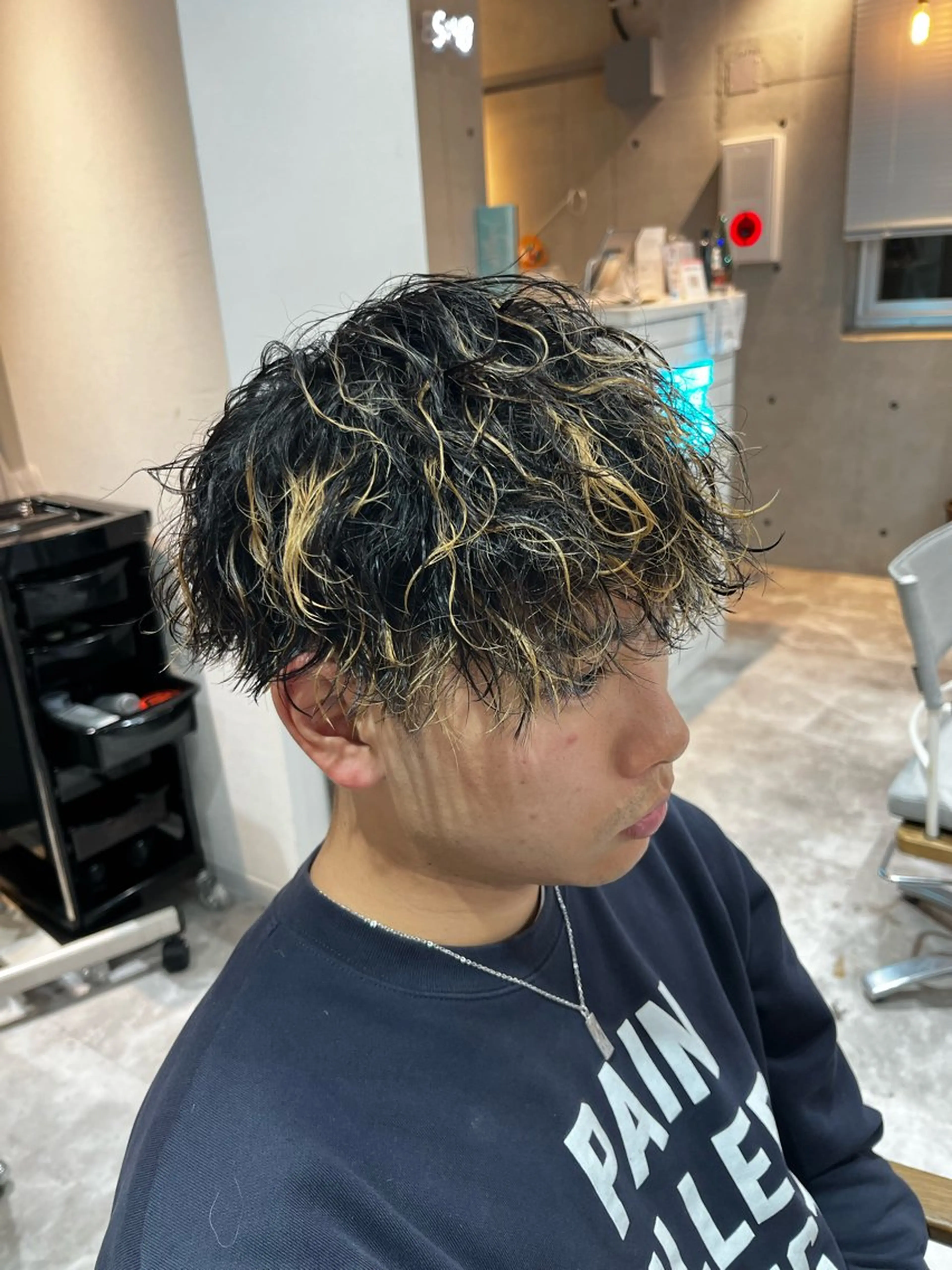 ショート パーマ メンズカット パーマ／稲葉のヘアスタイル