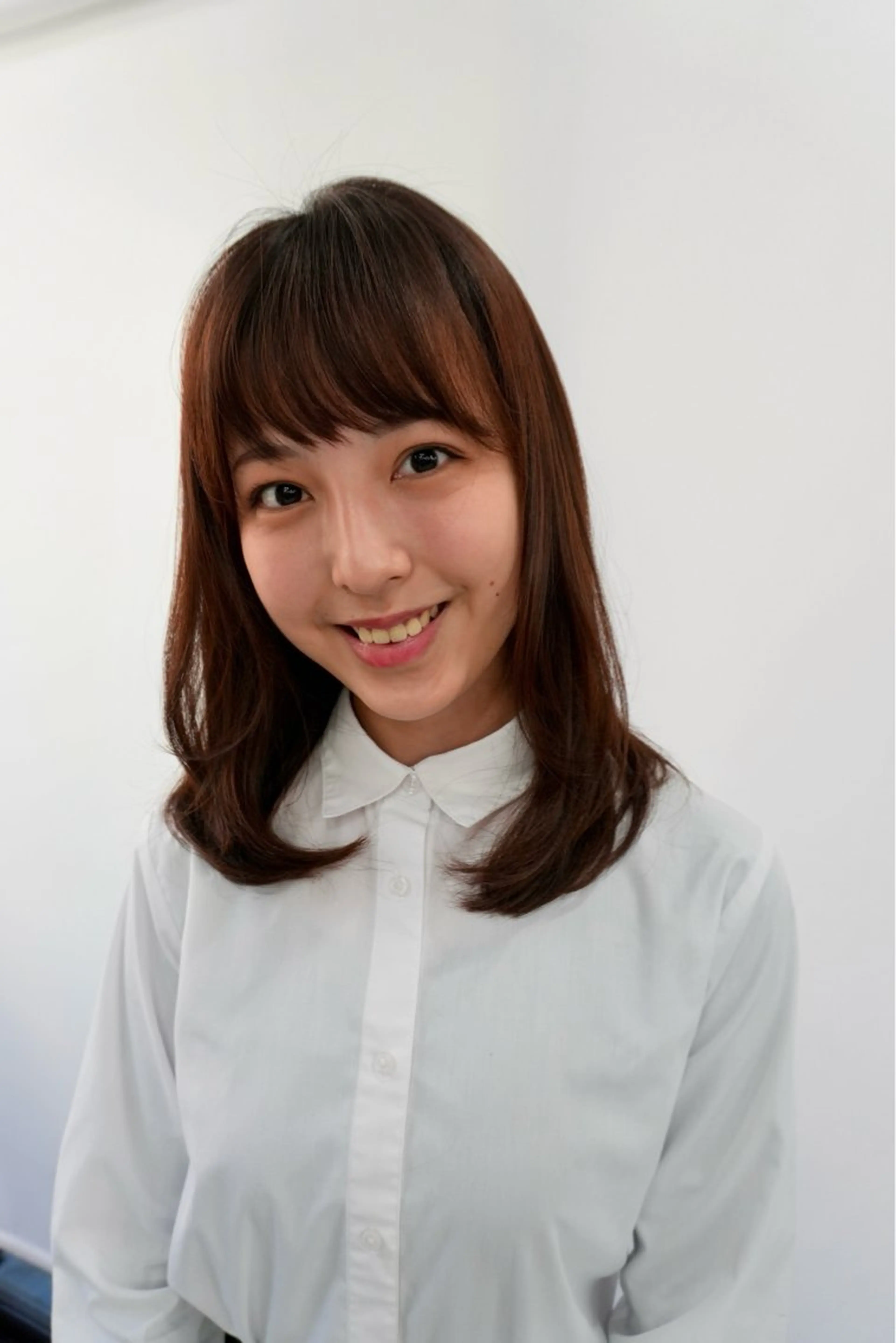 ミディアム ハイライト 髪質改善 小顔カット Endearing 銀座/レイヤーカットのヘアスタイル