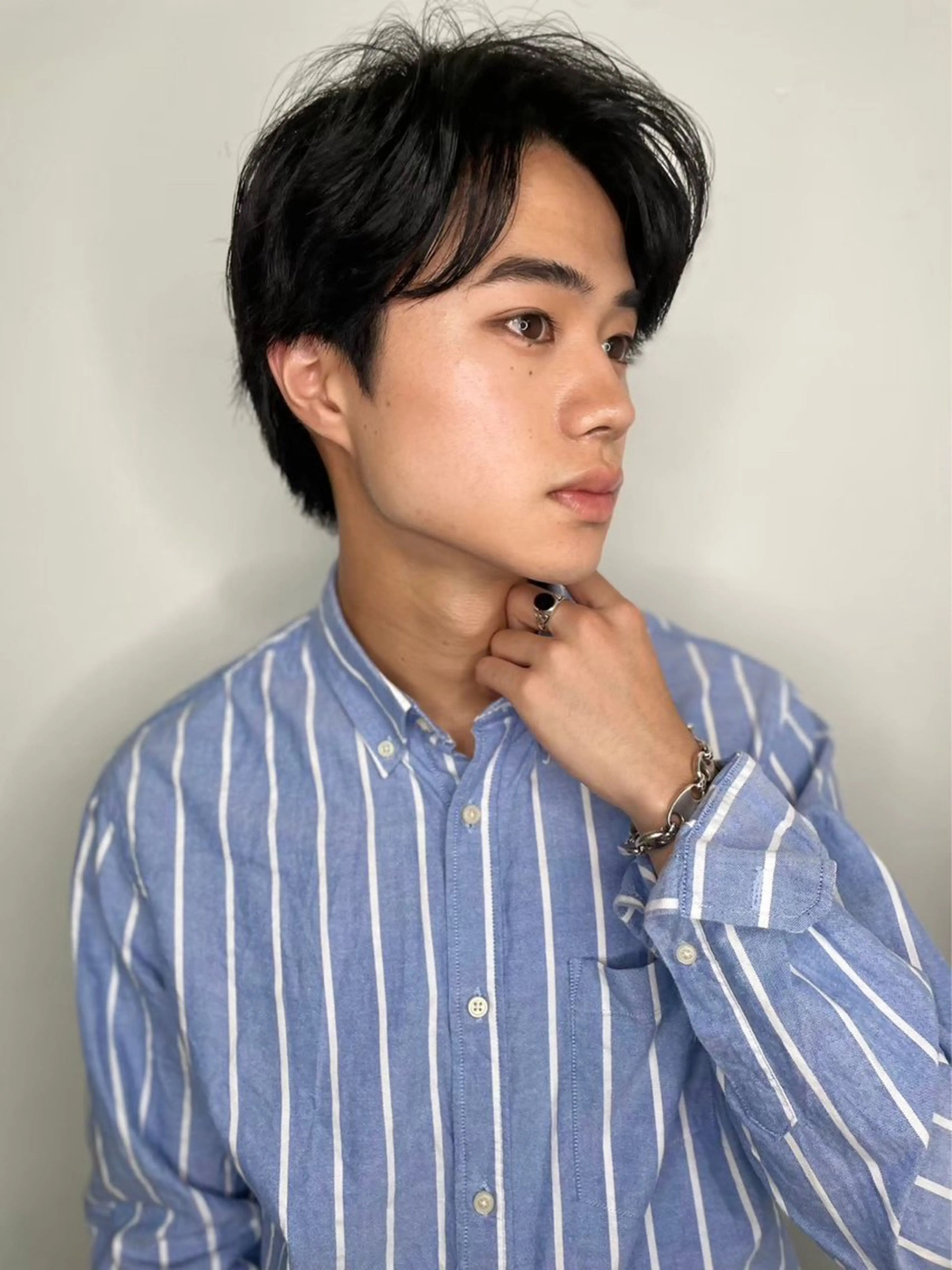 ミディアム パーマ 似合わせ✨透明感🫧 佐藤優斗のヘアスタイル