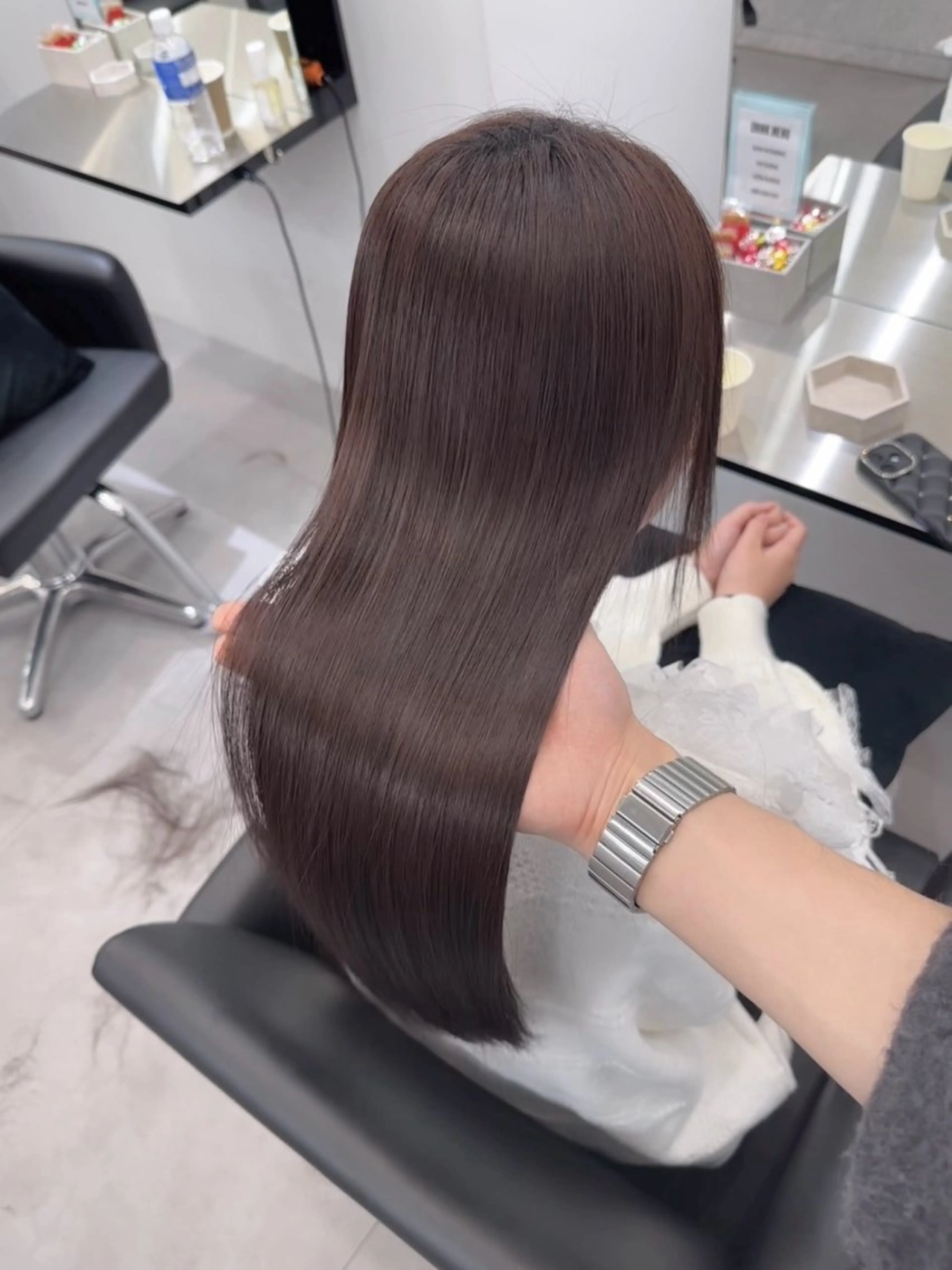 セミロング 髪質改善 縮毛矯正 トリートメント 髪質改善/縮毛矯正 梅田茶屋町/西尾祐作のヘアスタイル