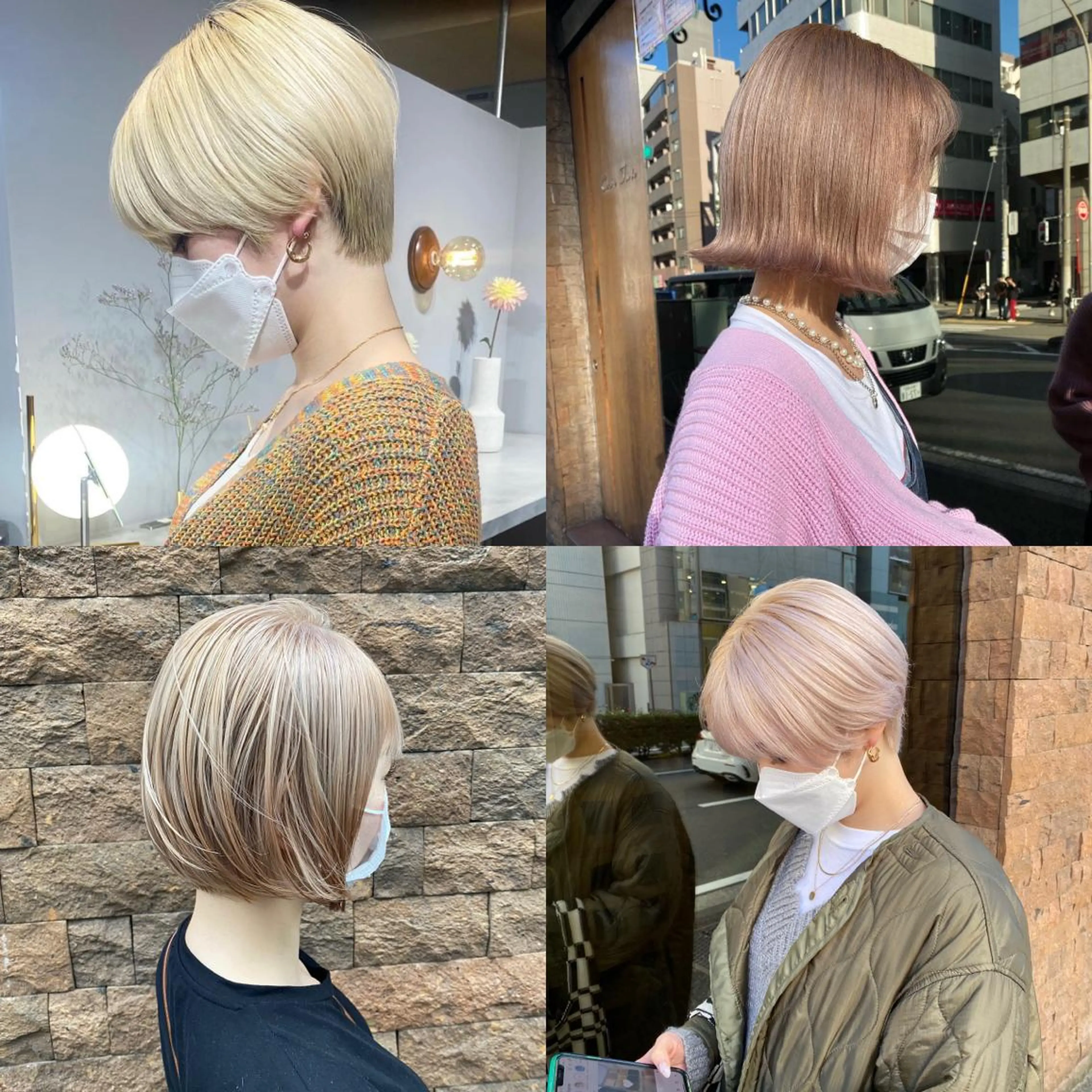 ショート ハイトーン/ ボブ 中村麟のヘアスタイル