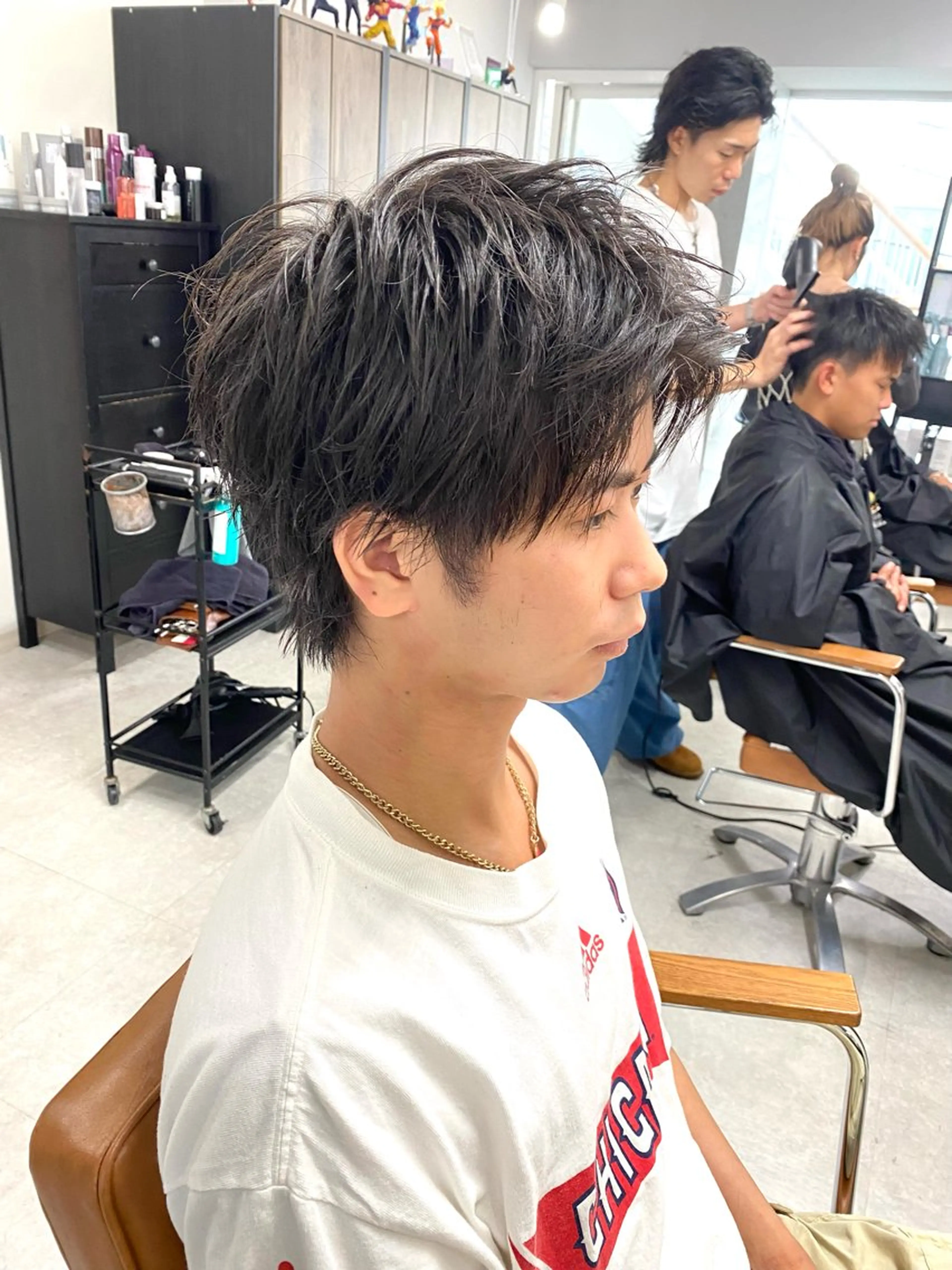 ショート カラー メンズ メンズショート レイヤーカット ショートヘア メンズ特化/パーマ /フェード/洋輔のヘアスタイル