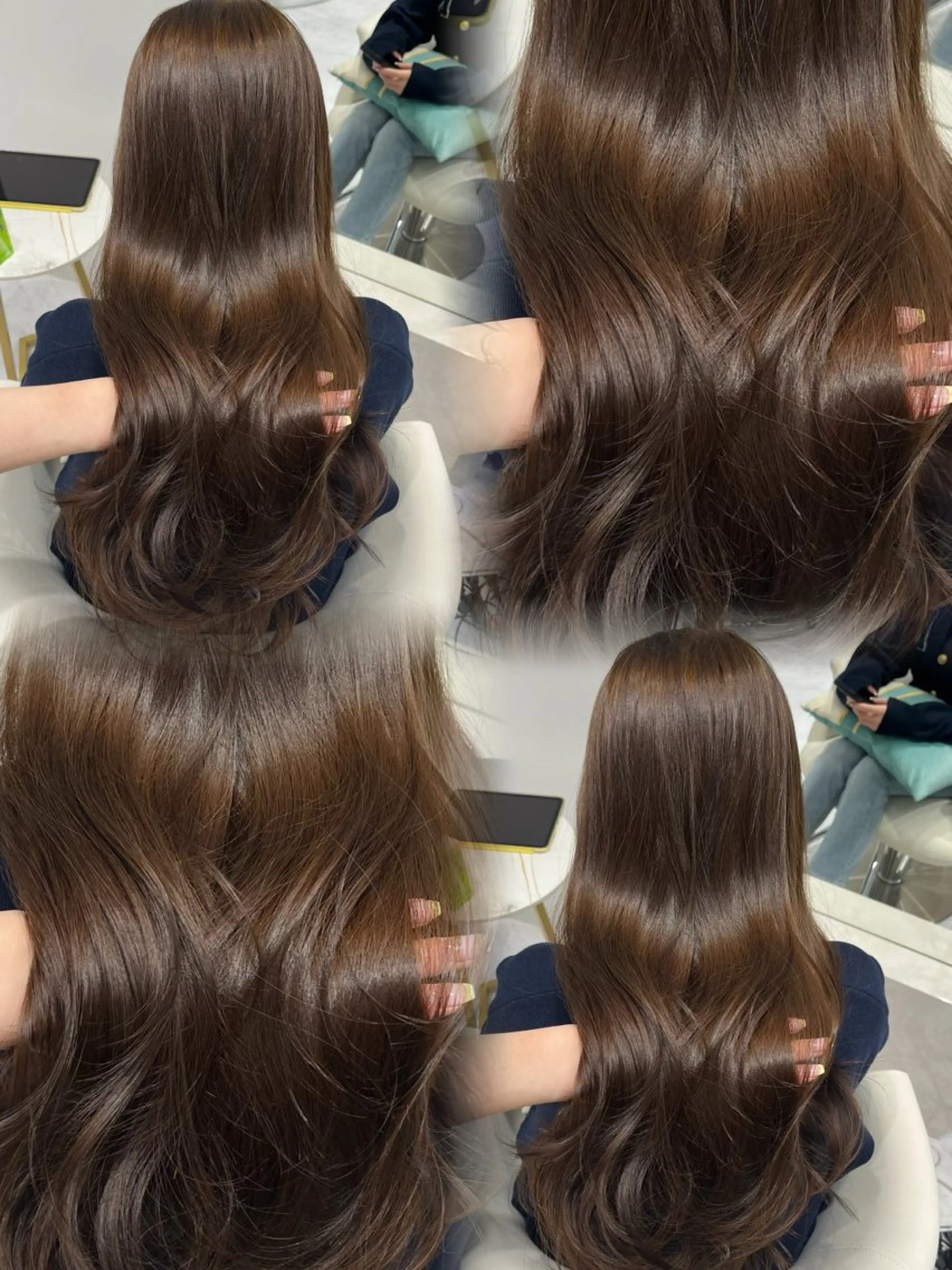 ロング カラー カット ヘアカラー トリートメント 名駅/大人韓国ヘア 艶カラー/Rihoのヘアスタイル
