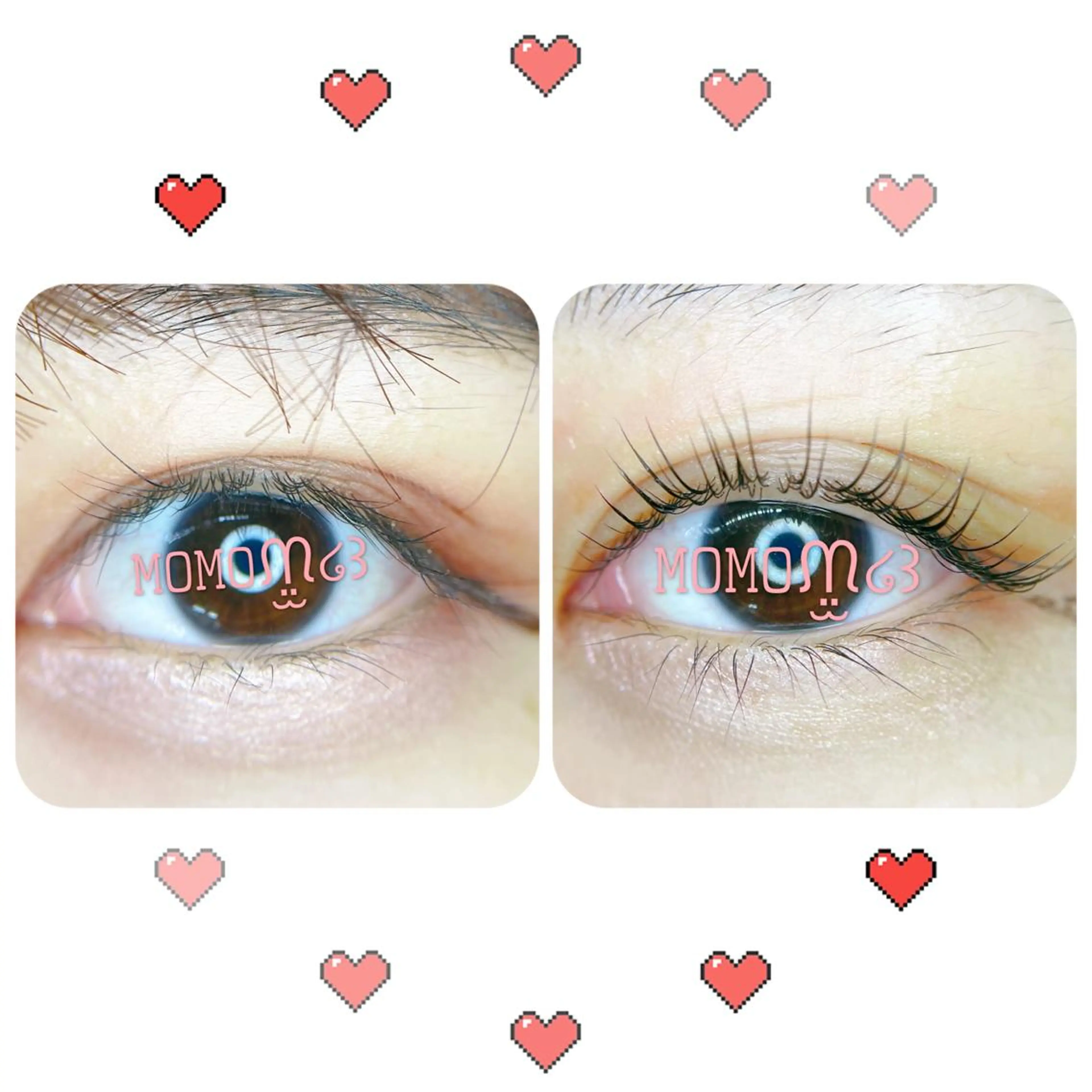 マツエク・マツパ フラットラッシュ ナチュラル パリジェンヌラッシュリフト 下まつげエクステ 一重×まつ毛パーマ モテデザインのプロ モモ🍑のマツエク・マツパデザイン