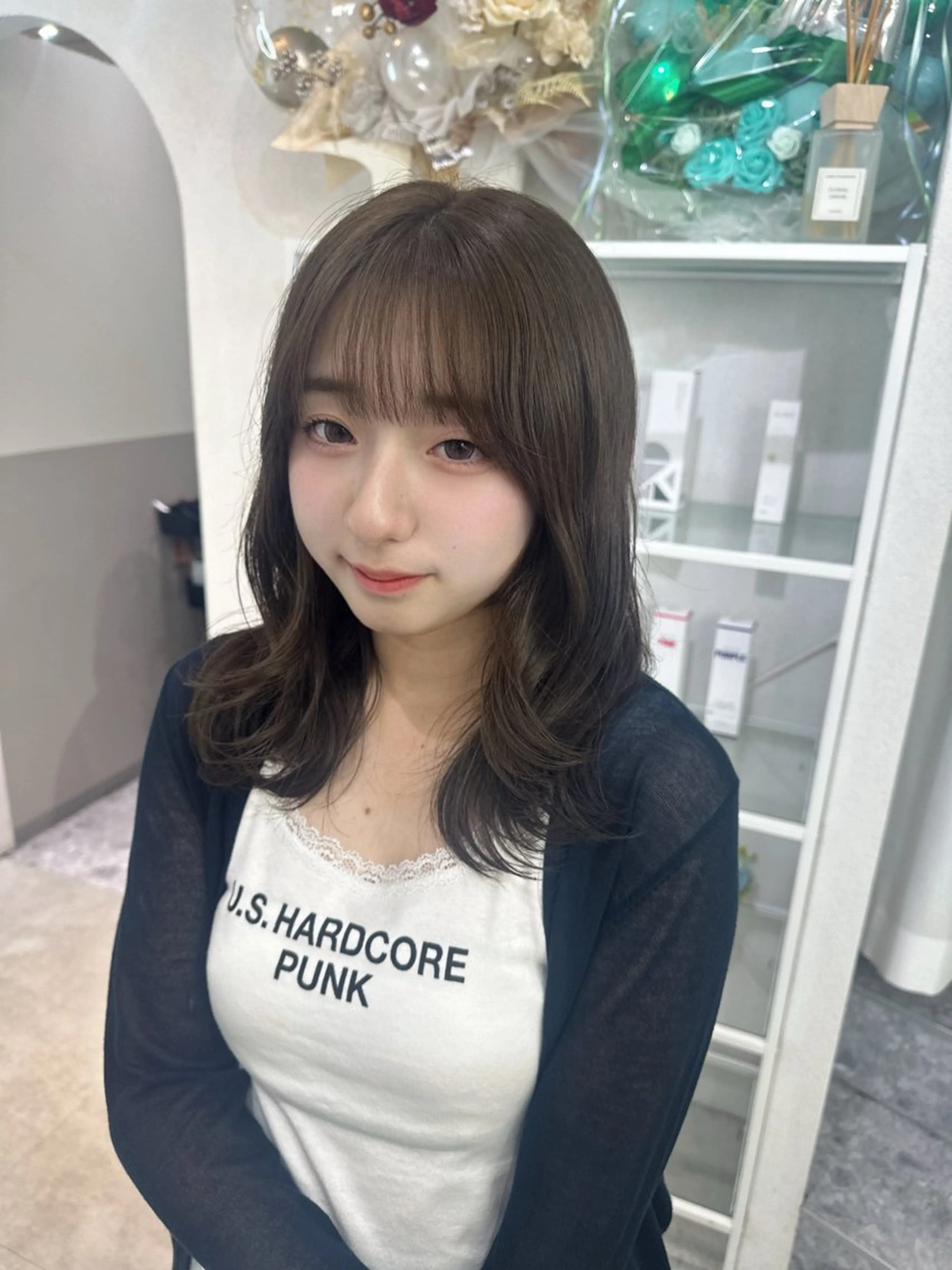 ミディアム カラー カット ヘアカラー トリートメント 🪞個室サロン/韓国 艶髪/keito🪞のヘアスタイル