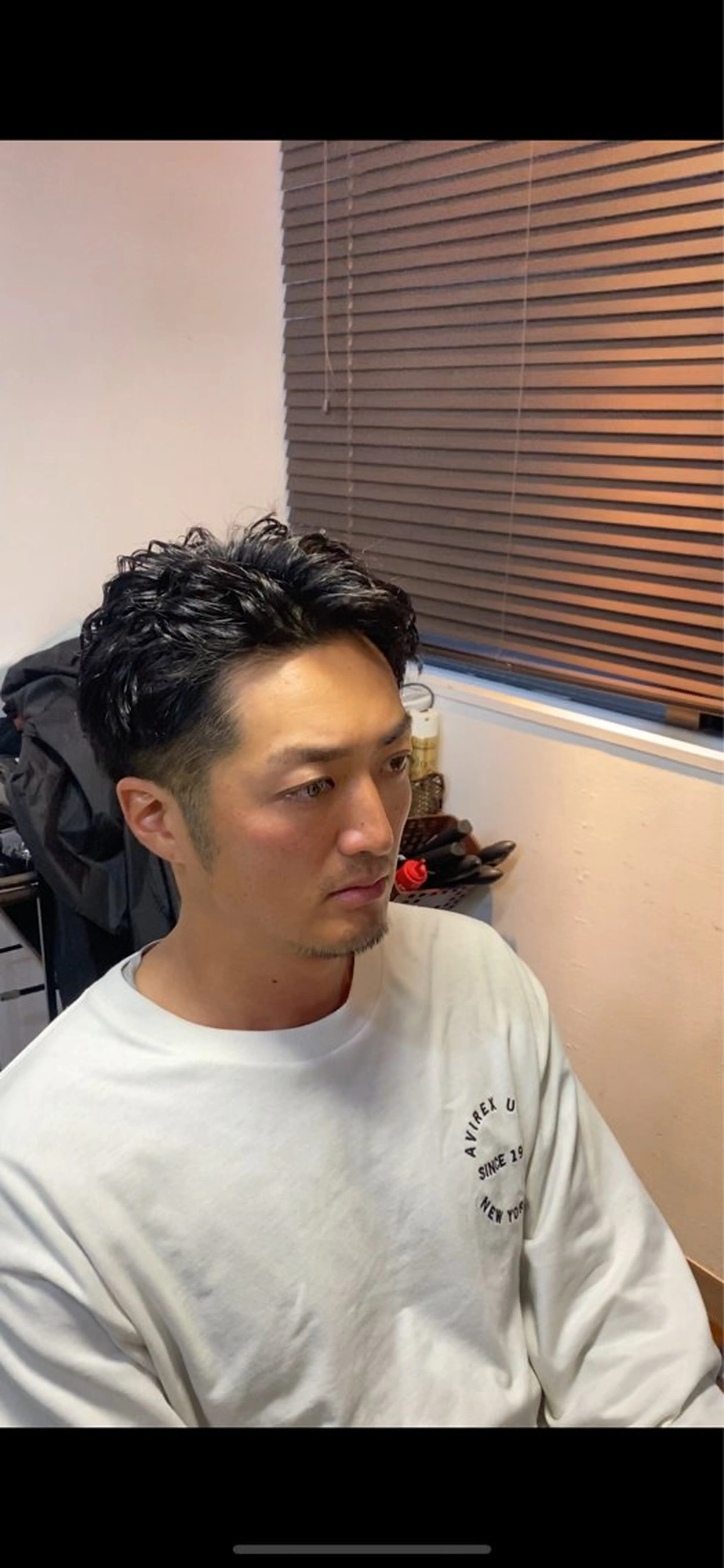 パーマ ヘアアレンジ メンズ オールバック カット パーマ 大塚メンズカット エシカル🌱松原大将のヘアスタイル