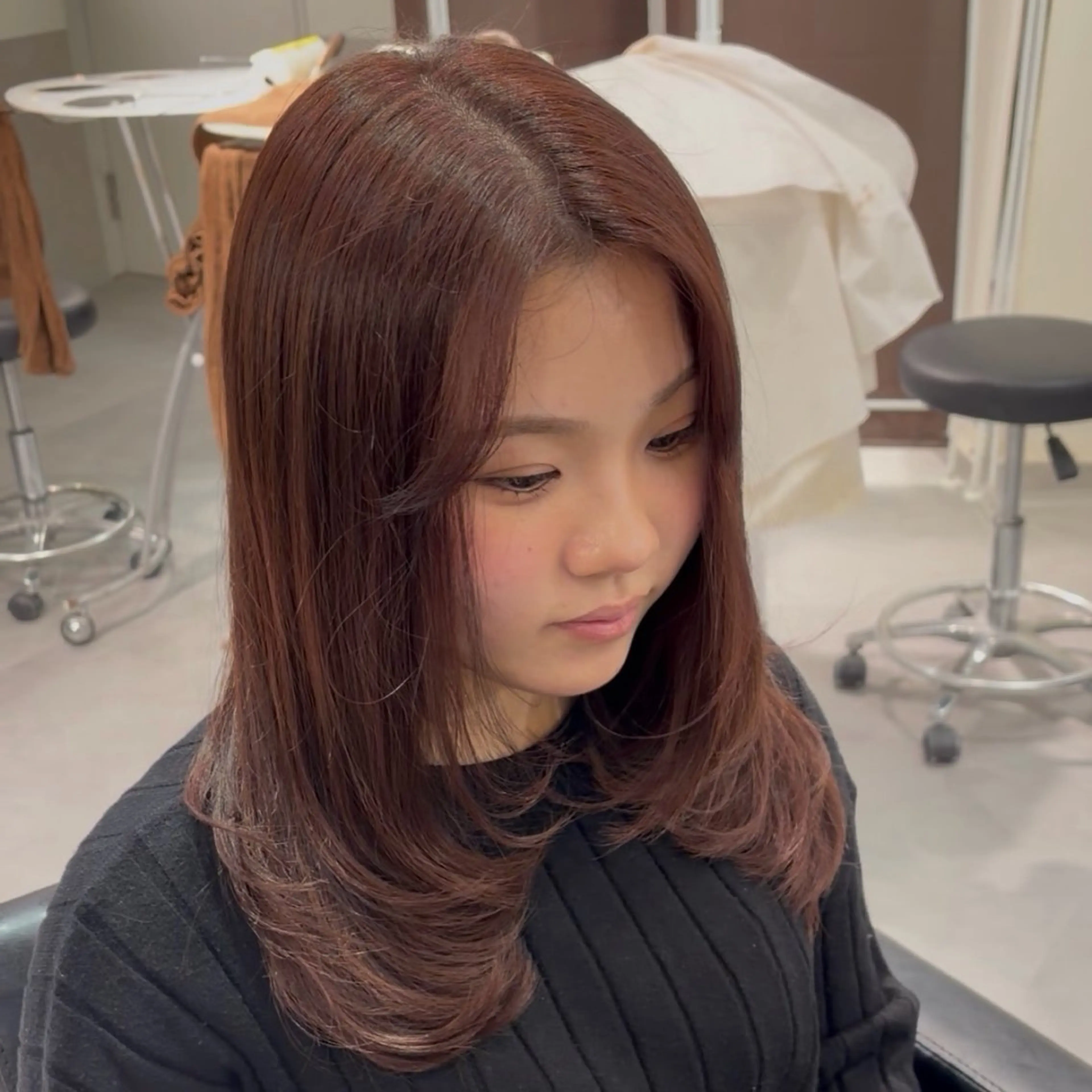 ミディアム カット ヘアカラー Hina‪🔆‬ CIERA南船場のヘアスタイル