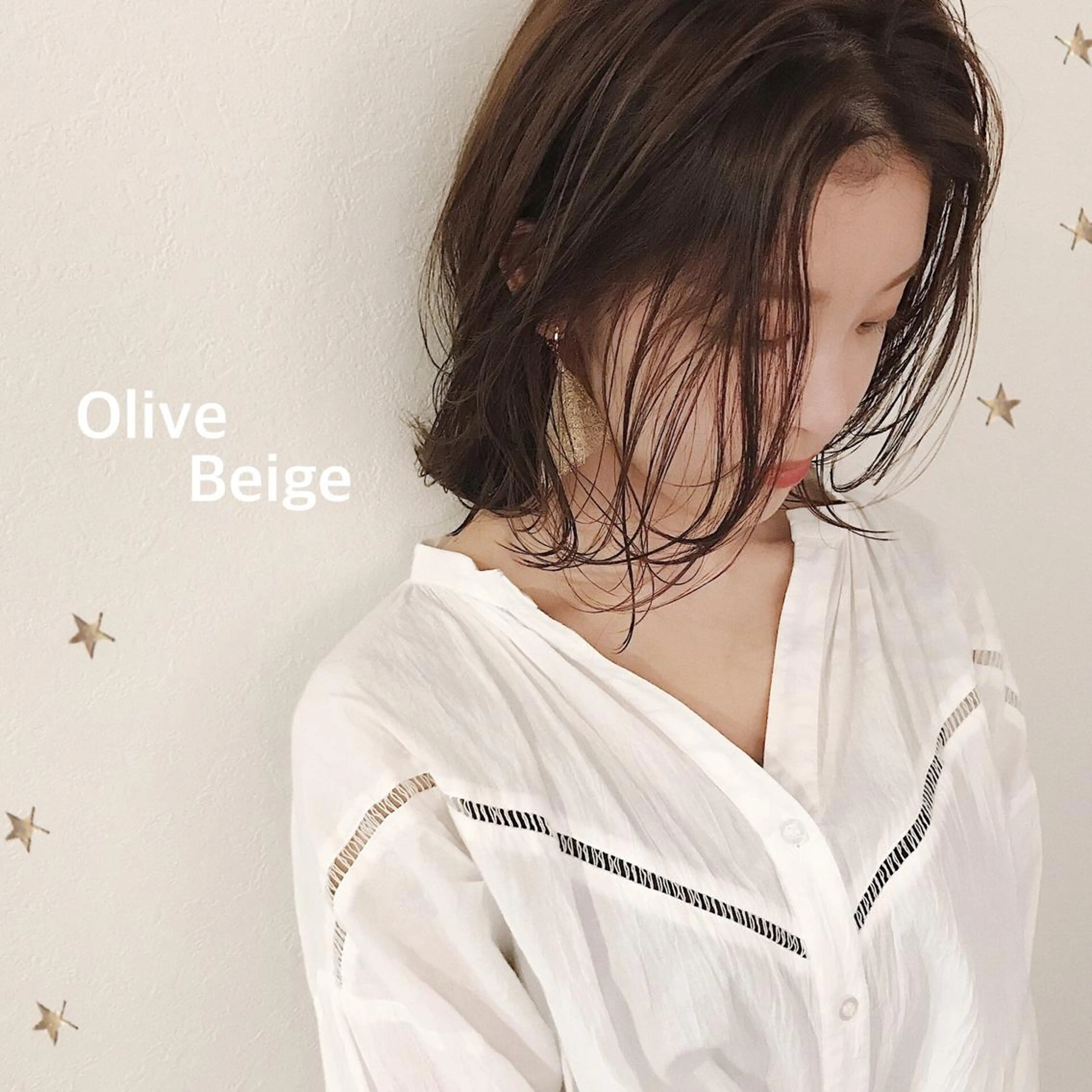 ミディアム カラー カット ヘアカラー 市川 千夏のヘアスタイル