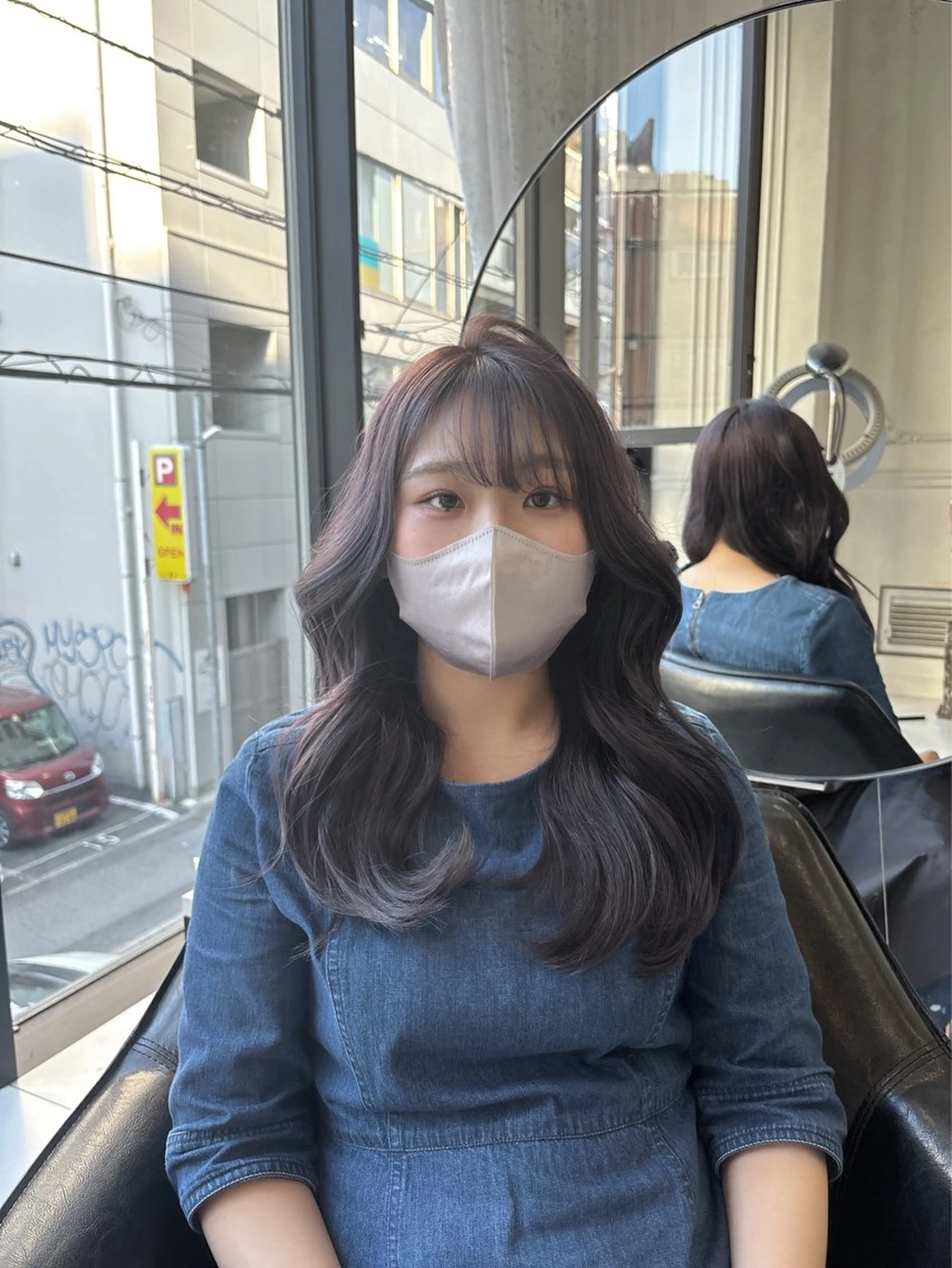 ロング パープルカラー ヘアカラー MaisonHALU さくらのヘアスタイル