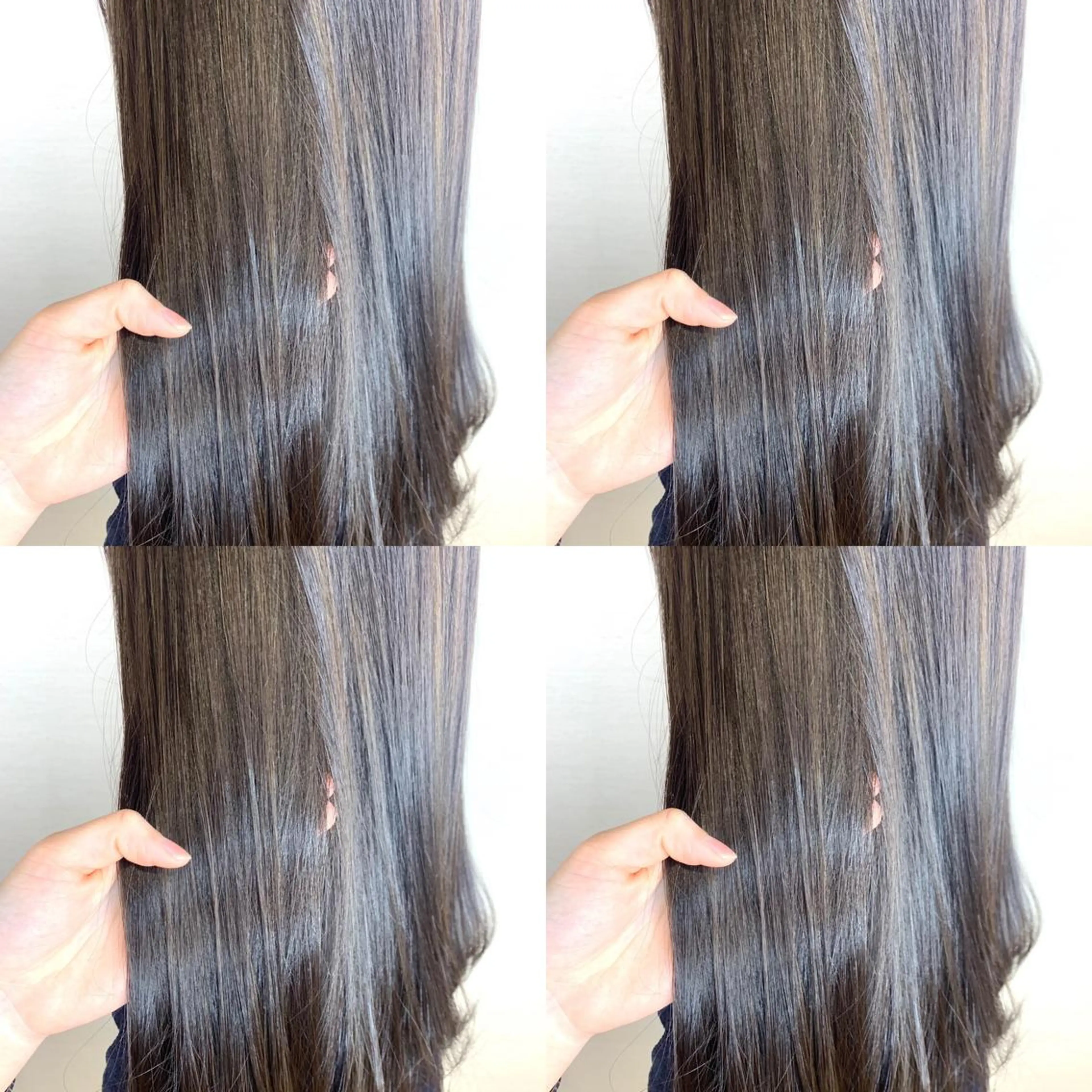 ロング カラー 韓国レイヤーカット/ ダブルカラーのヘアスタイル