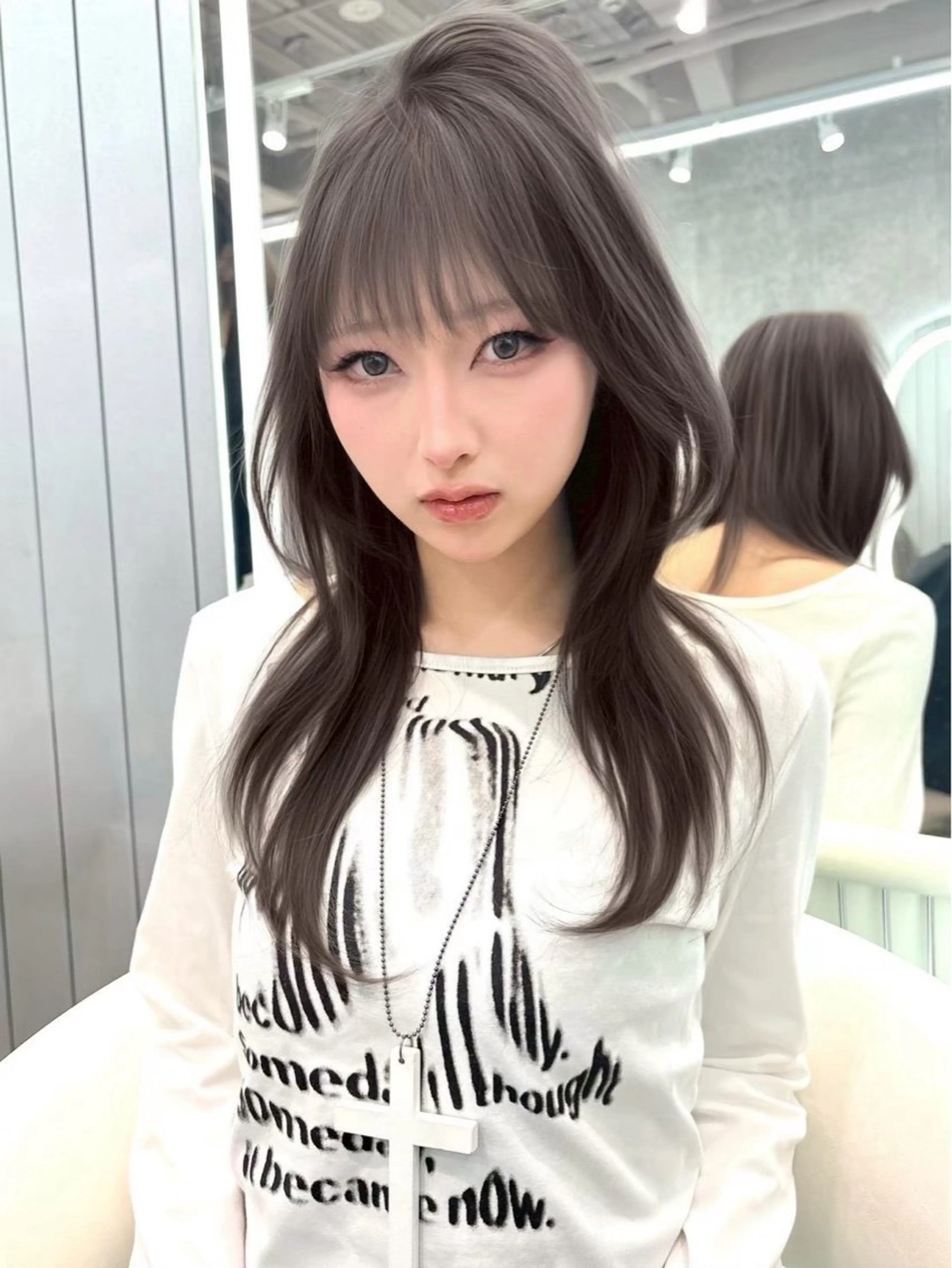 カラー ヘアカラー 透明感カラー🌱‬‪ 結衣のヘアスタイル