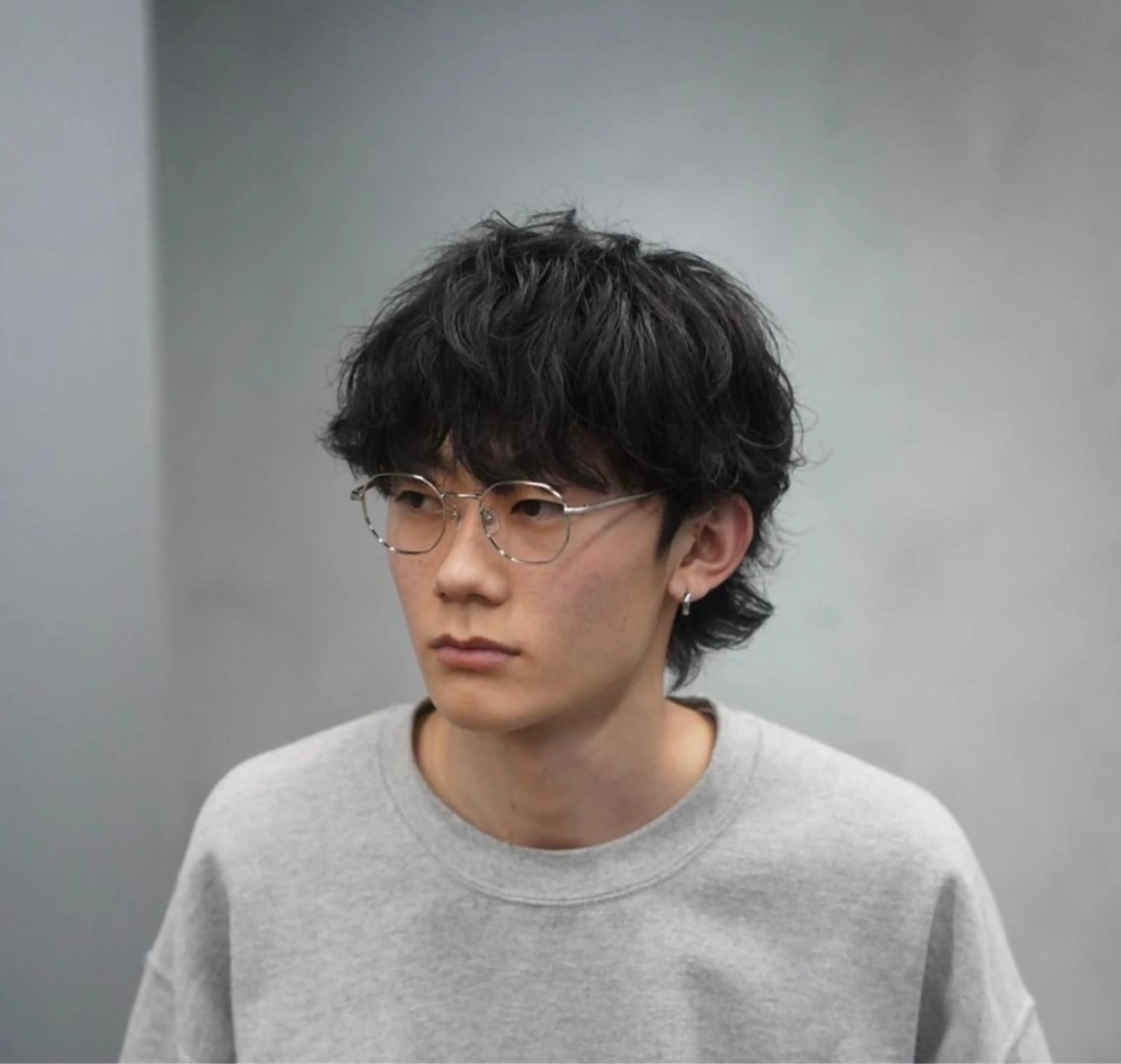 ミディアム パーマ ヘアアレンジ メンズ カット パーマ fifth 石川 凪のヘアスタイル