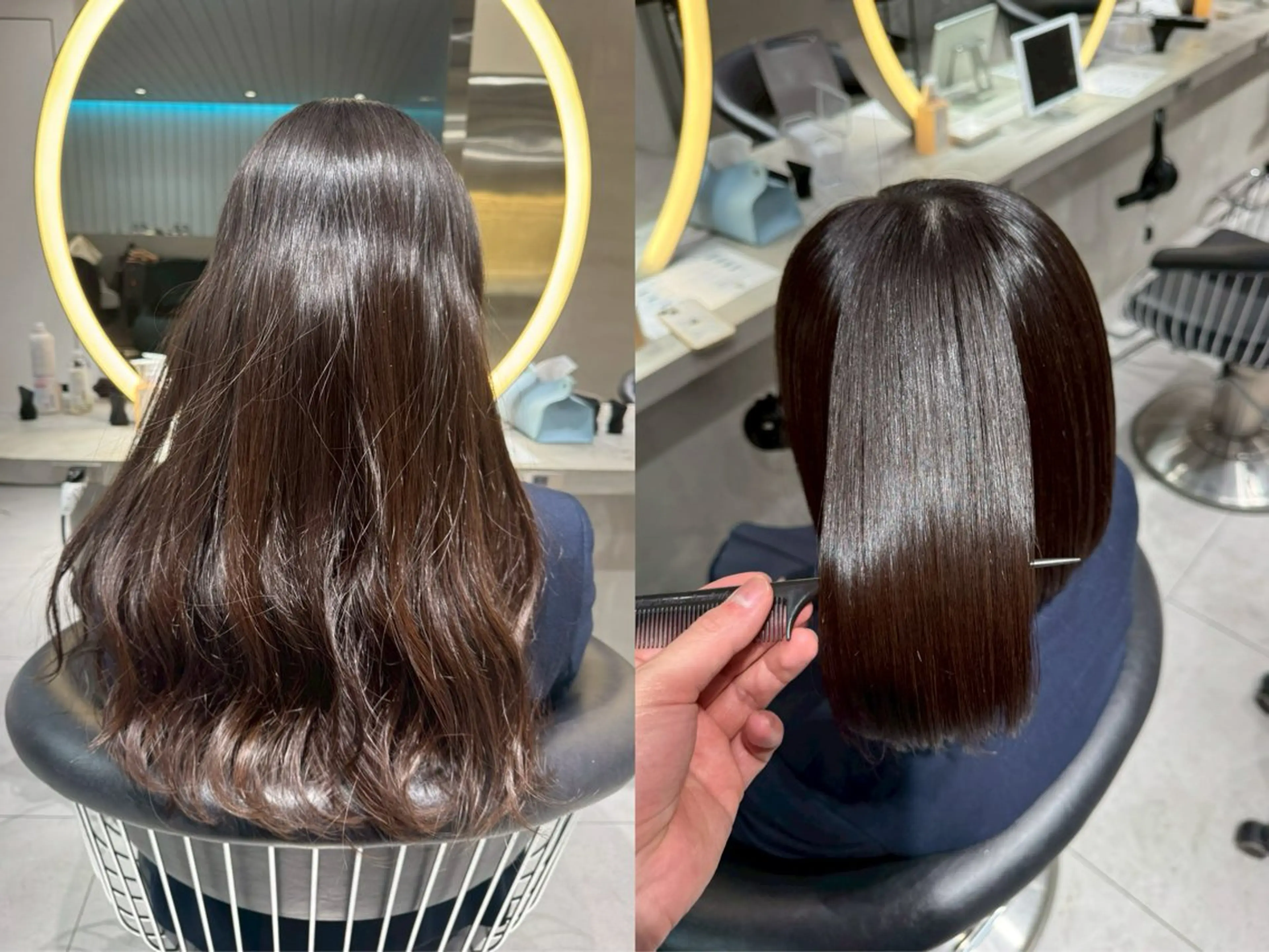 セミロング カット 縮毛矯正 トリートメント 谷川が作る熊本1🥇 レイヤーカットのヘアスタイル