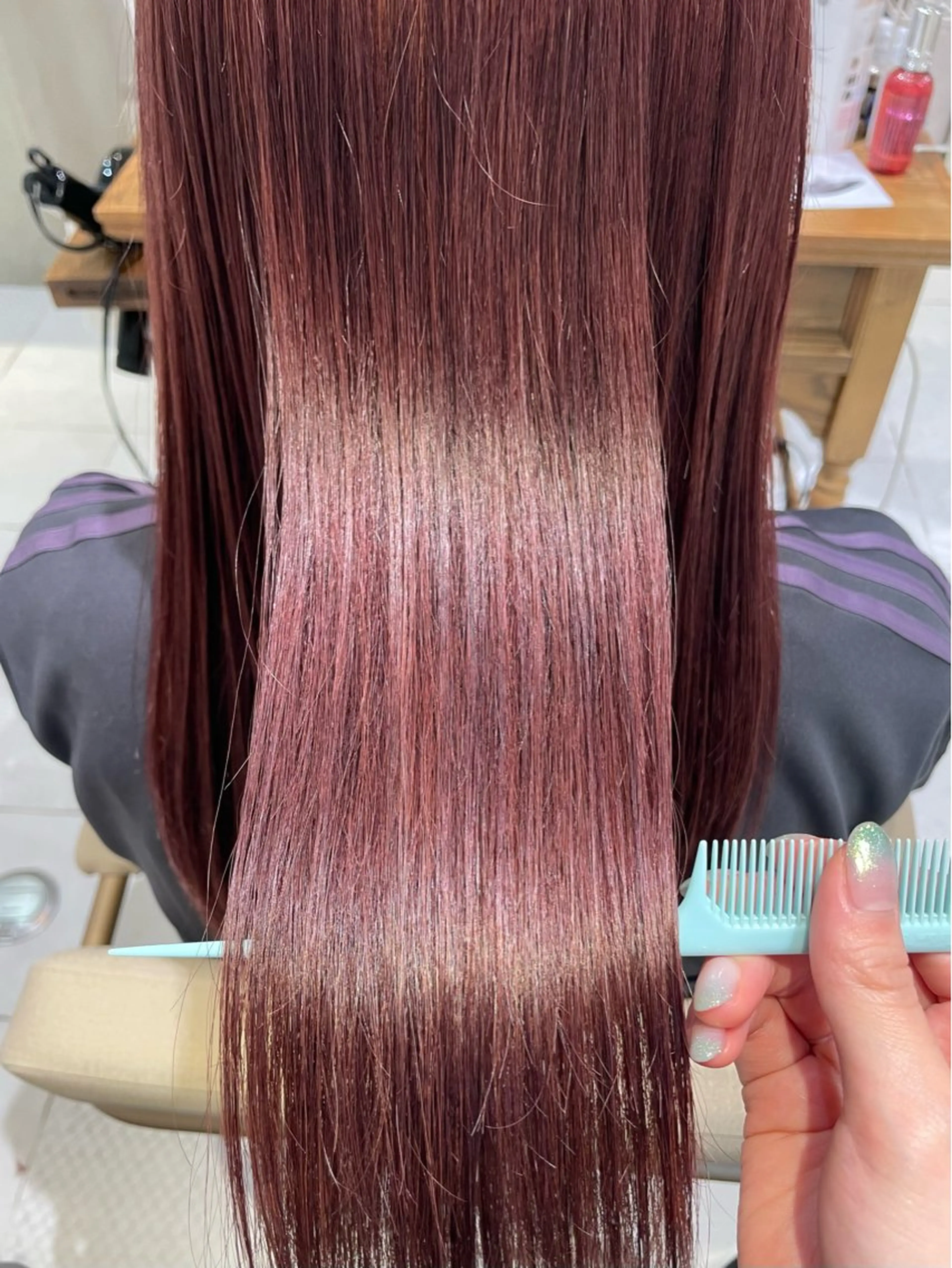 ロング カラー ブリーチ 髪質改善 トリートメント Sana 🦢のヘアスタイル