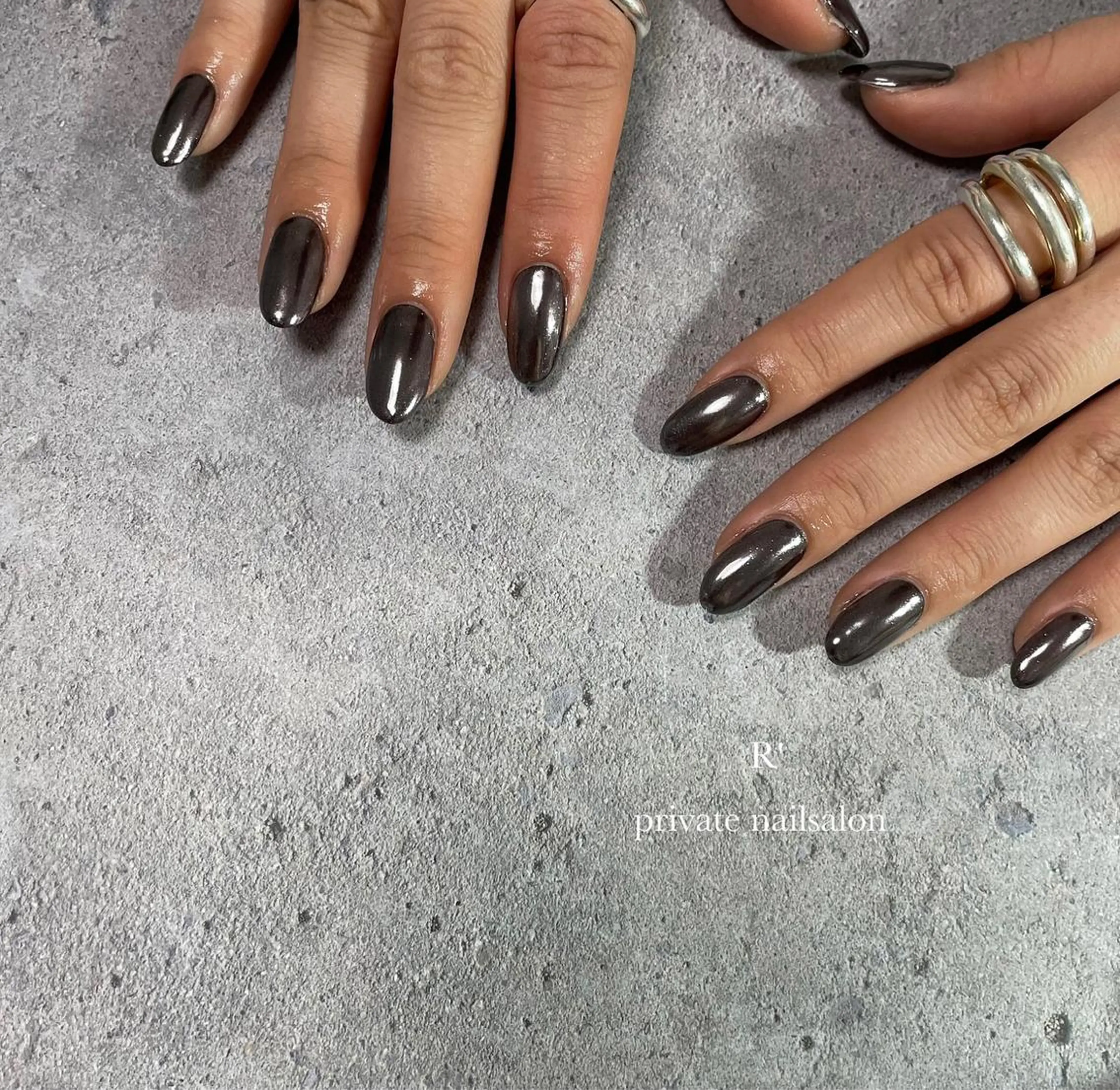 ネイル ミラーネイル パープル Bersinar nail(rina)のネイルデザイン