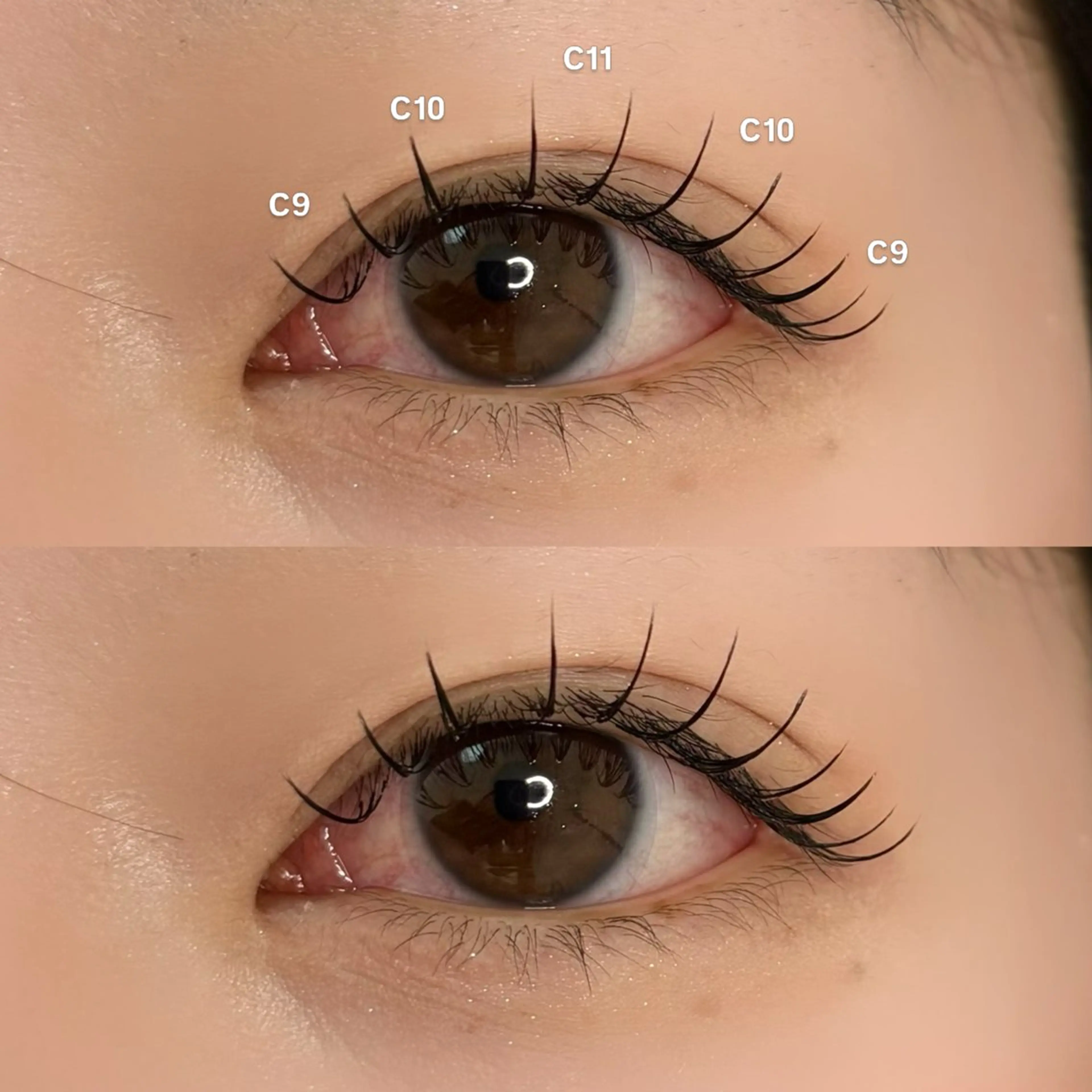 マツエク・マツパ Cカール キュート ナチュラル Selas まなのマツエク・マツパデザイン