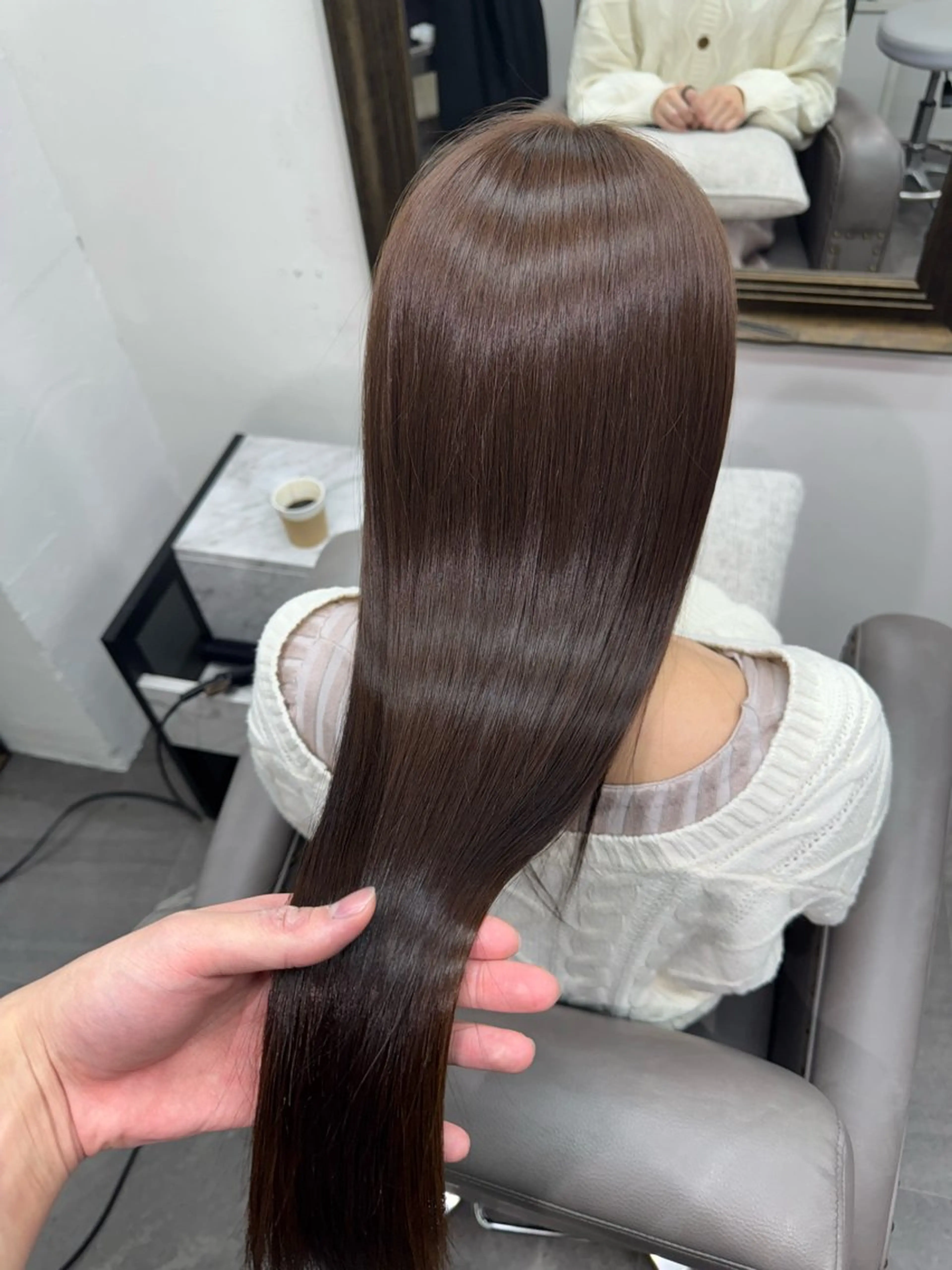 ロング ✨髪質改善美髪×🩵 艶透明感カラータイガのヘアスタイル