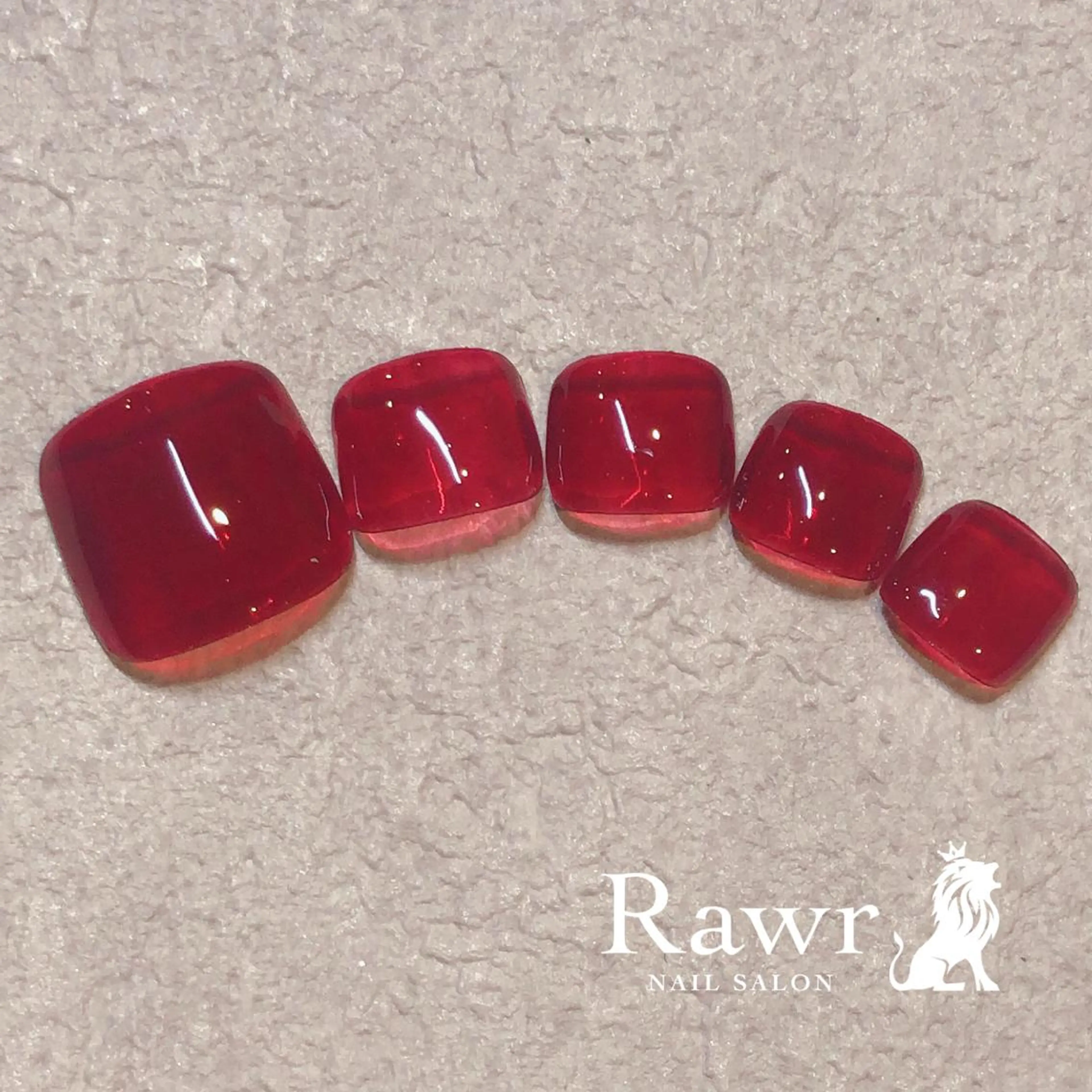 オフなし フットジェルネイル ワンカラーの写真