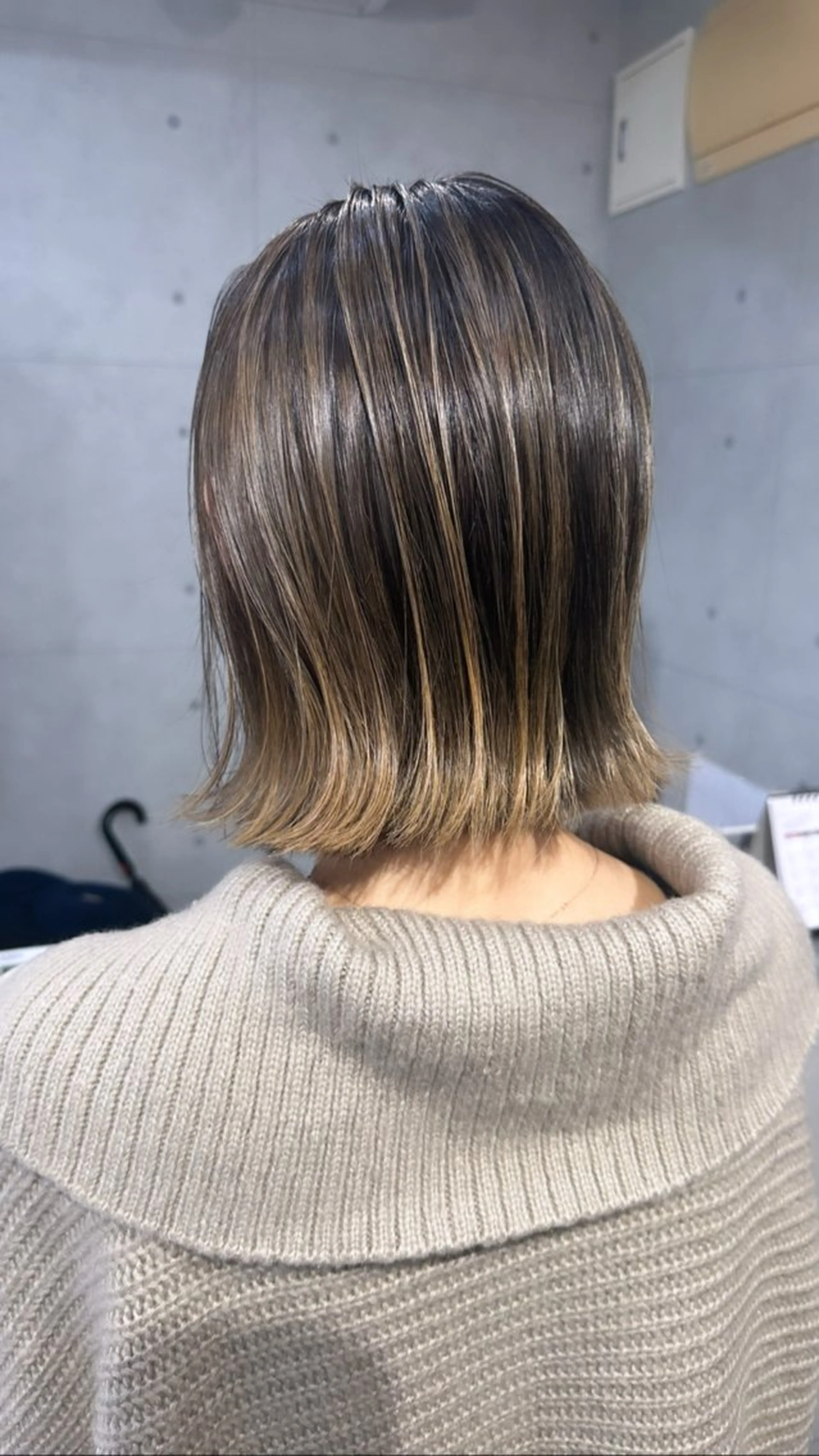 ミディアム 外国人風カラー ハイライト レイヤーカット REVE美容室 REVEマツエクのヘアスタイル