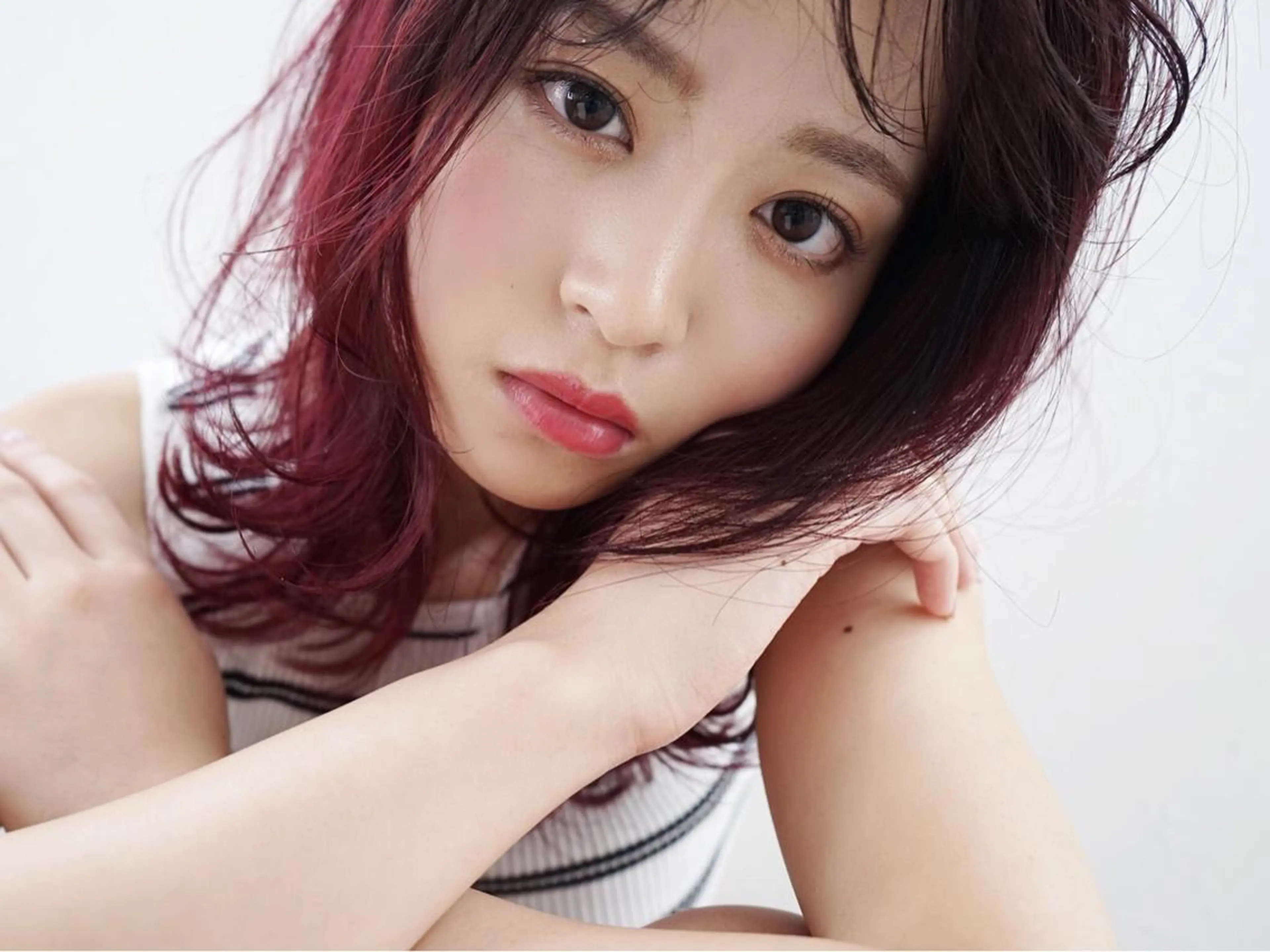 セミロング カラー カット ヘアカラー 花井 啓好のヘアスタイル