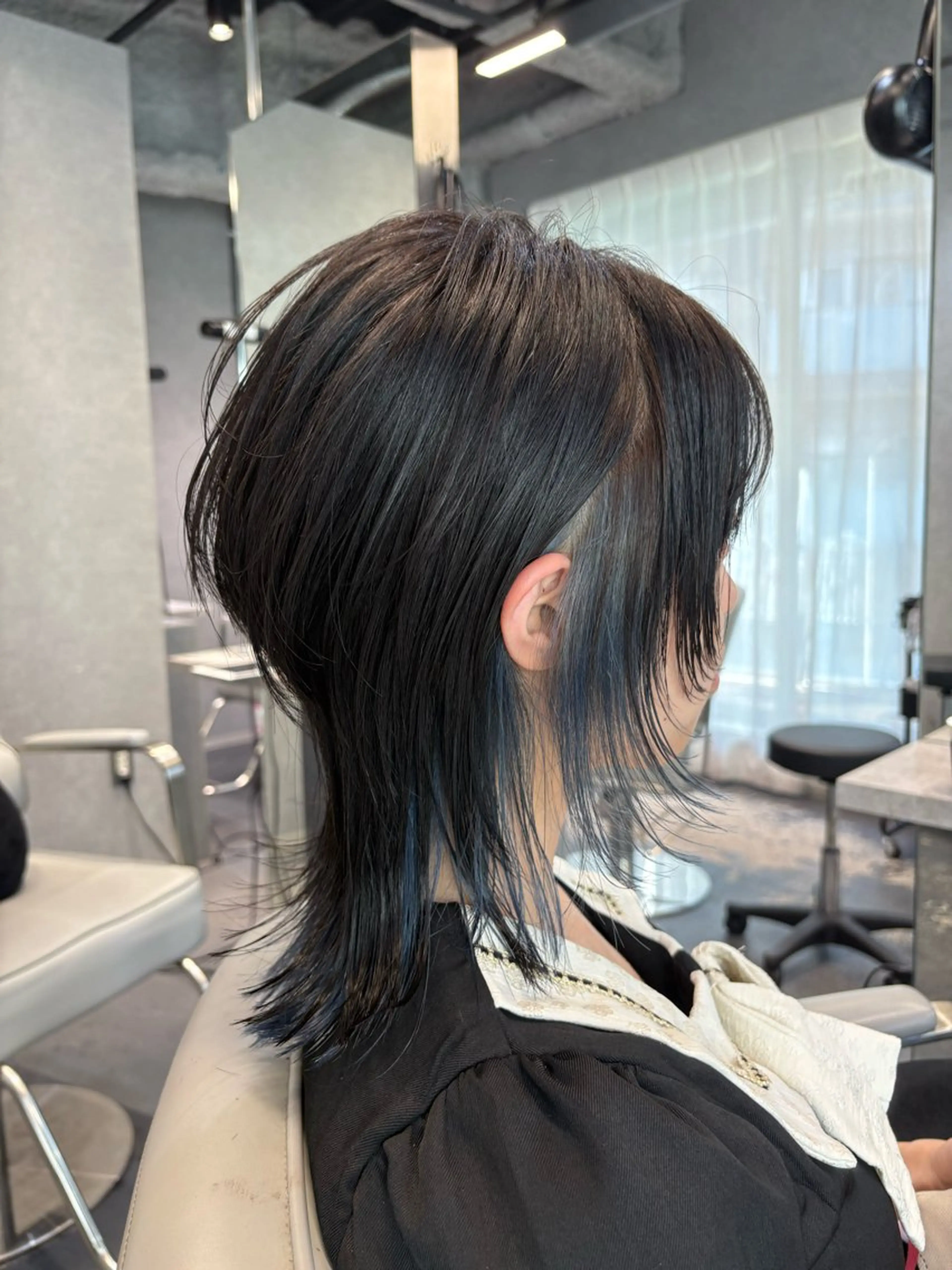 ショート カラー ウルフカット カット トリートメント jyui/原宿 ハイトーン/デザインのヘアスタイル