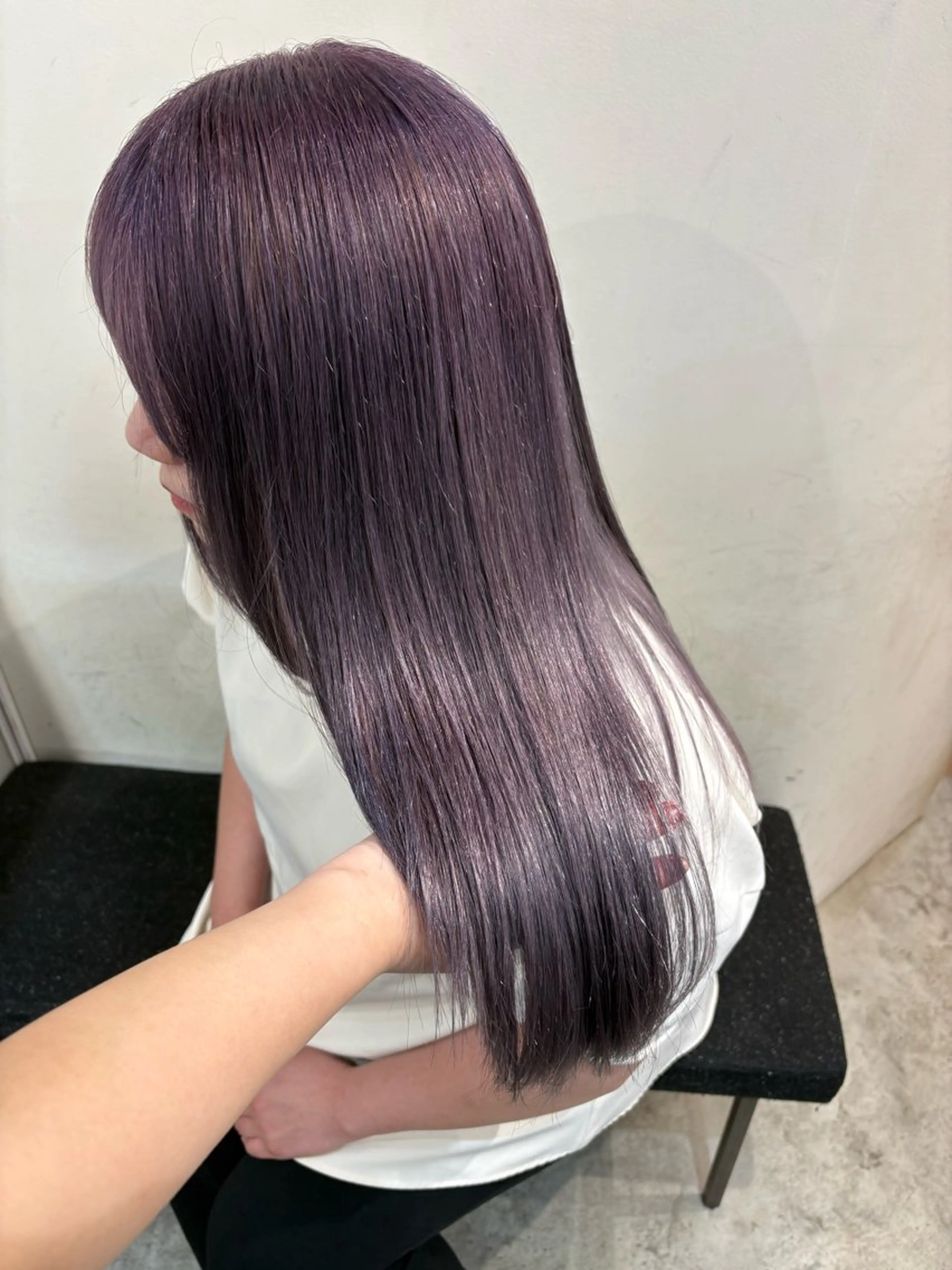 セミロング カラー ヘアカラー 🫐寒色系カラー 🫐ヤマナカリリカのヘアスタイル