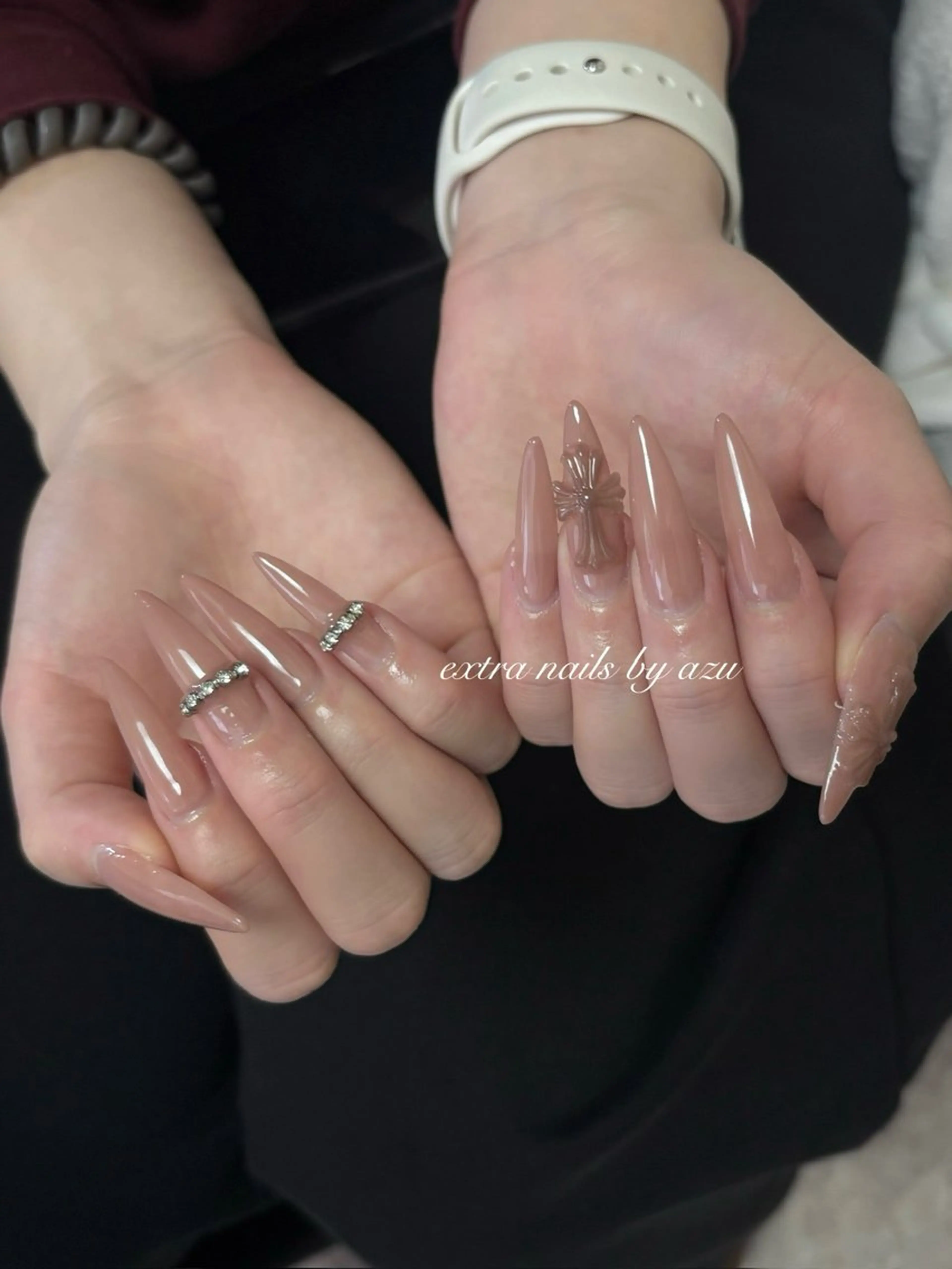 ネイル ロングネイル ネイルチップ ハンドネイル extranails ／lemellaのネイルデザイン