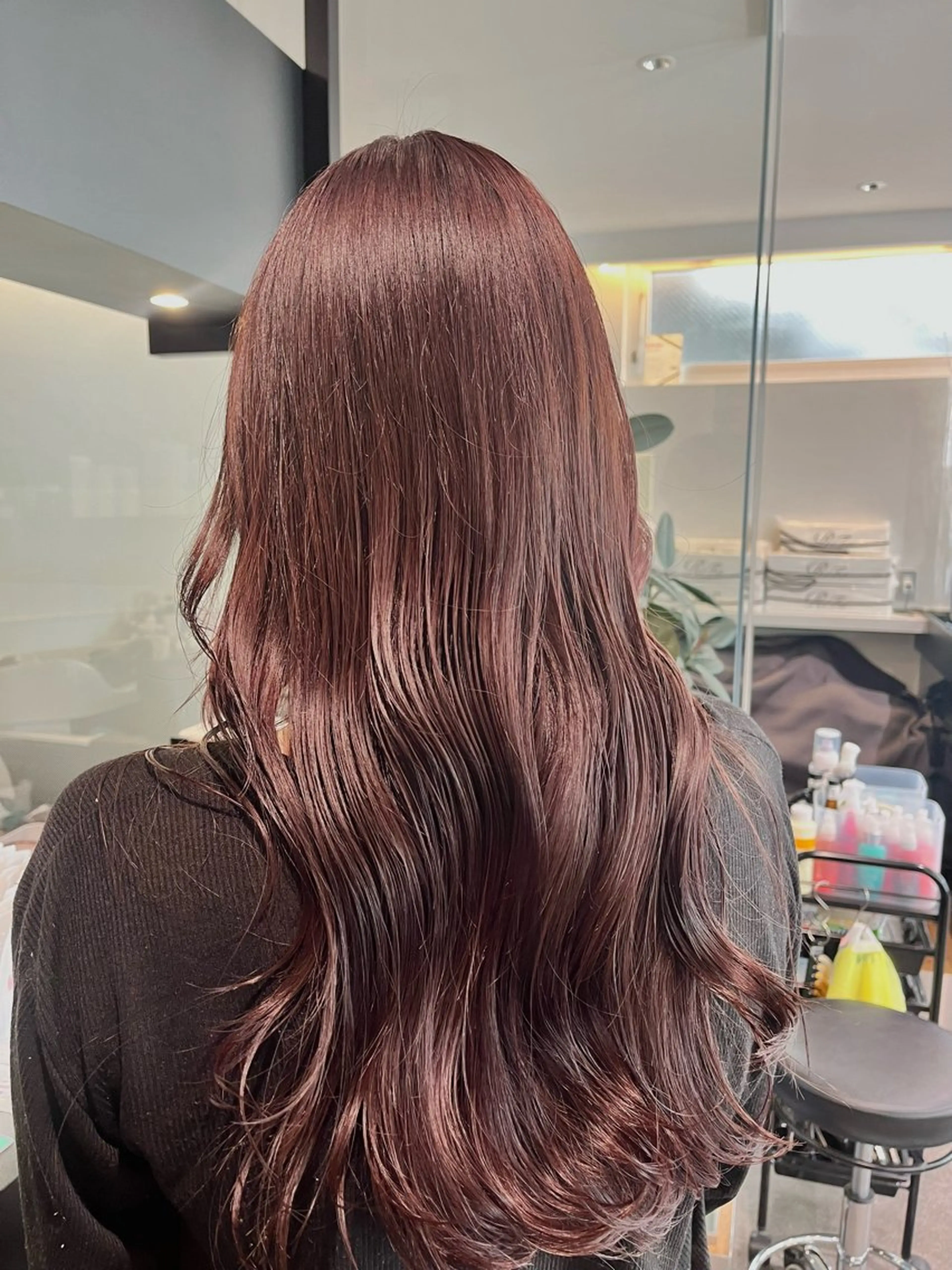 ロング カラー ブリーチ ダブルカラー ブリーチなしカラー ブリーチなし ダブルカラー/ゆなのヘアスタイル