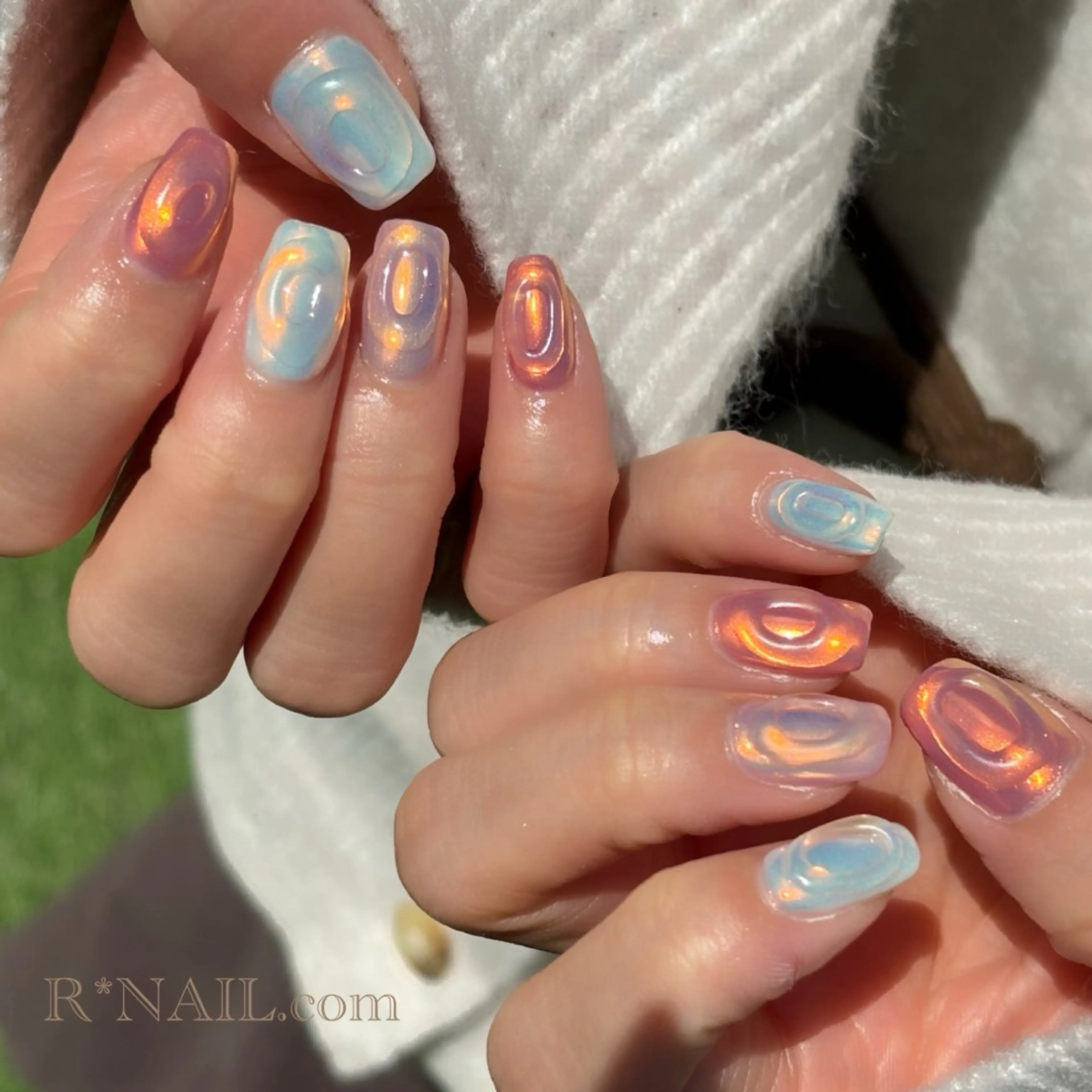 ネイル 長さ出し フットネイル ジェルネイル 韓国ネイル ニュアンスネイル ハンドネイル R*NAIL .comのネイルデザイン
