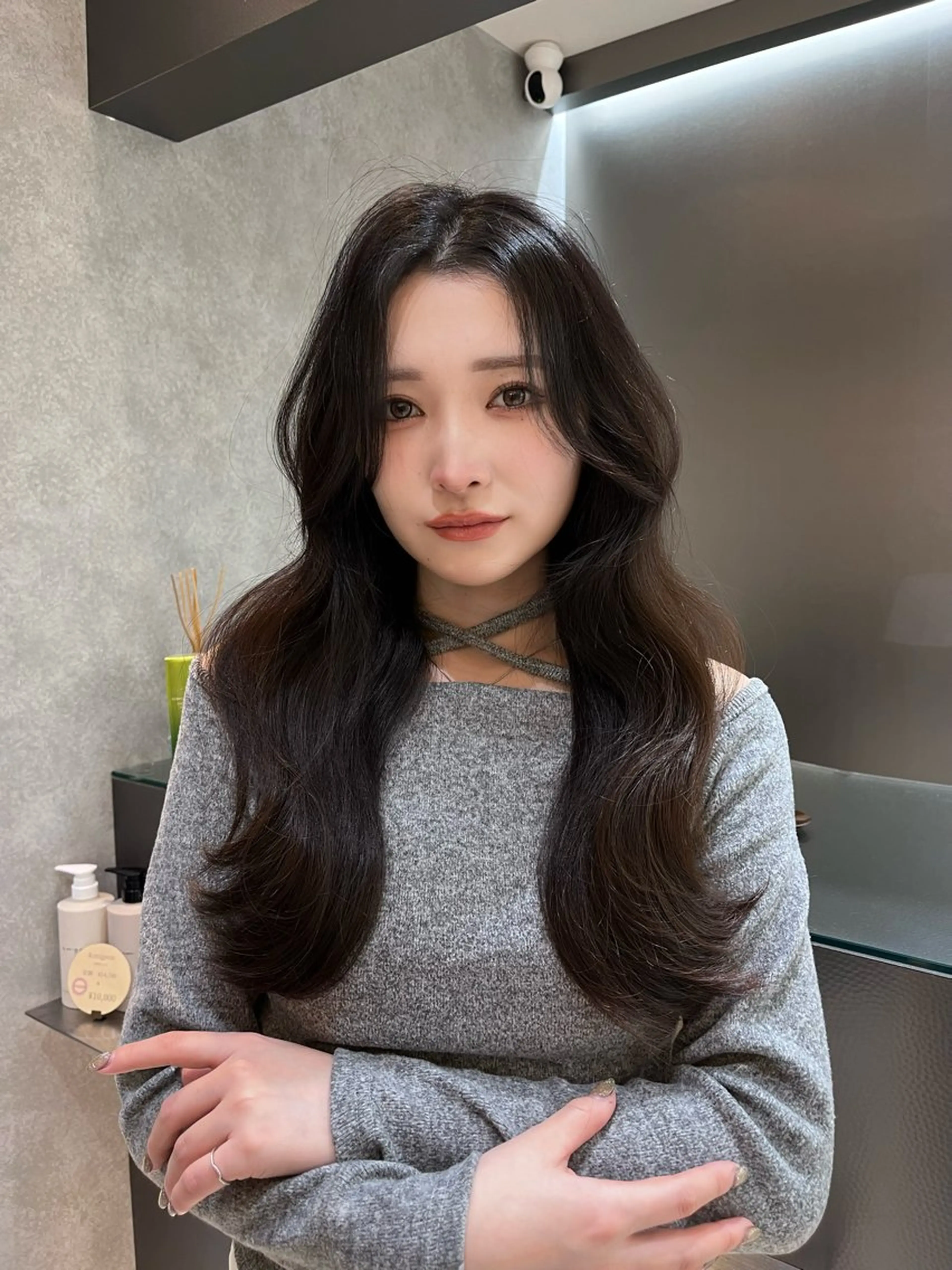 ロング カット ヘアカラー 韓国ヘア/ マナミ🇰🇷🩶のヘアスタイル