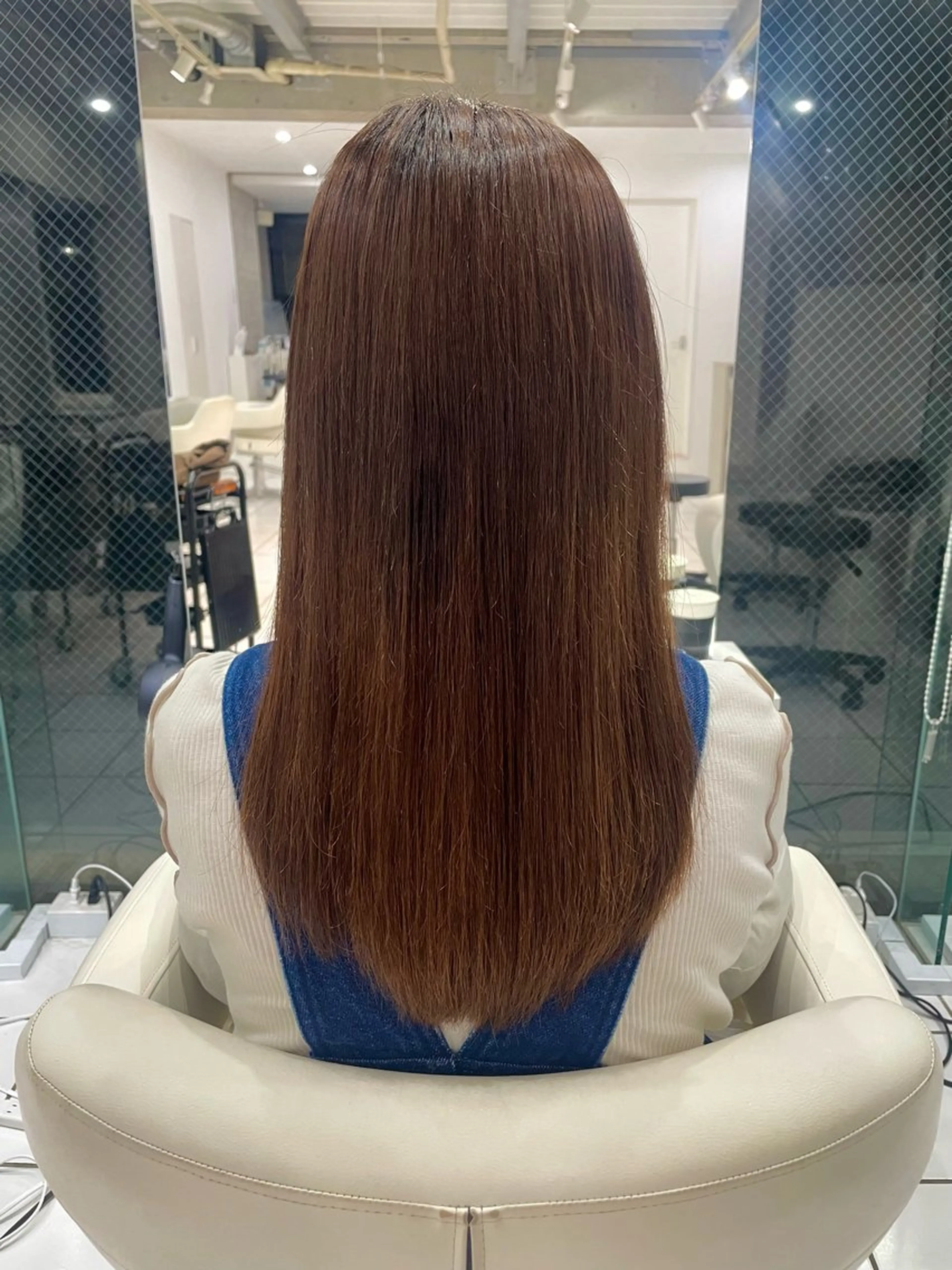 ロング パーマ 縮毛矯正 🍭ハイトーン/ デザインカラー🦄のヘアスタイル