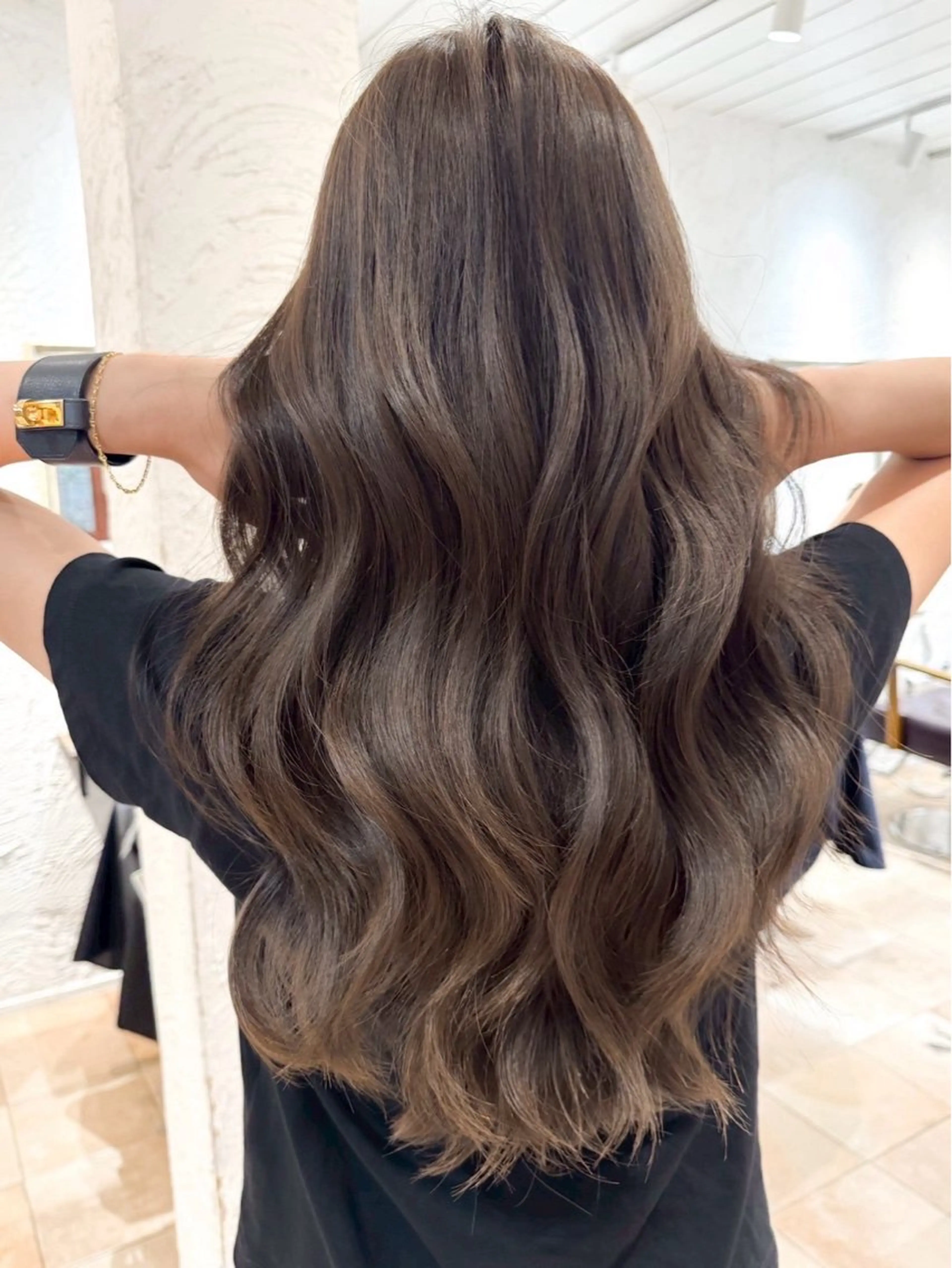 ロング カラー カット ヘアカラー トリートメント Amaretto かなのヘアスタイル