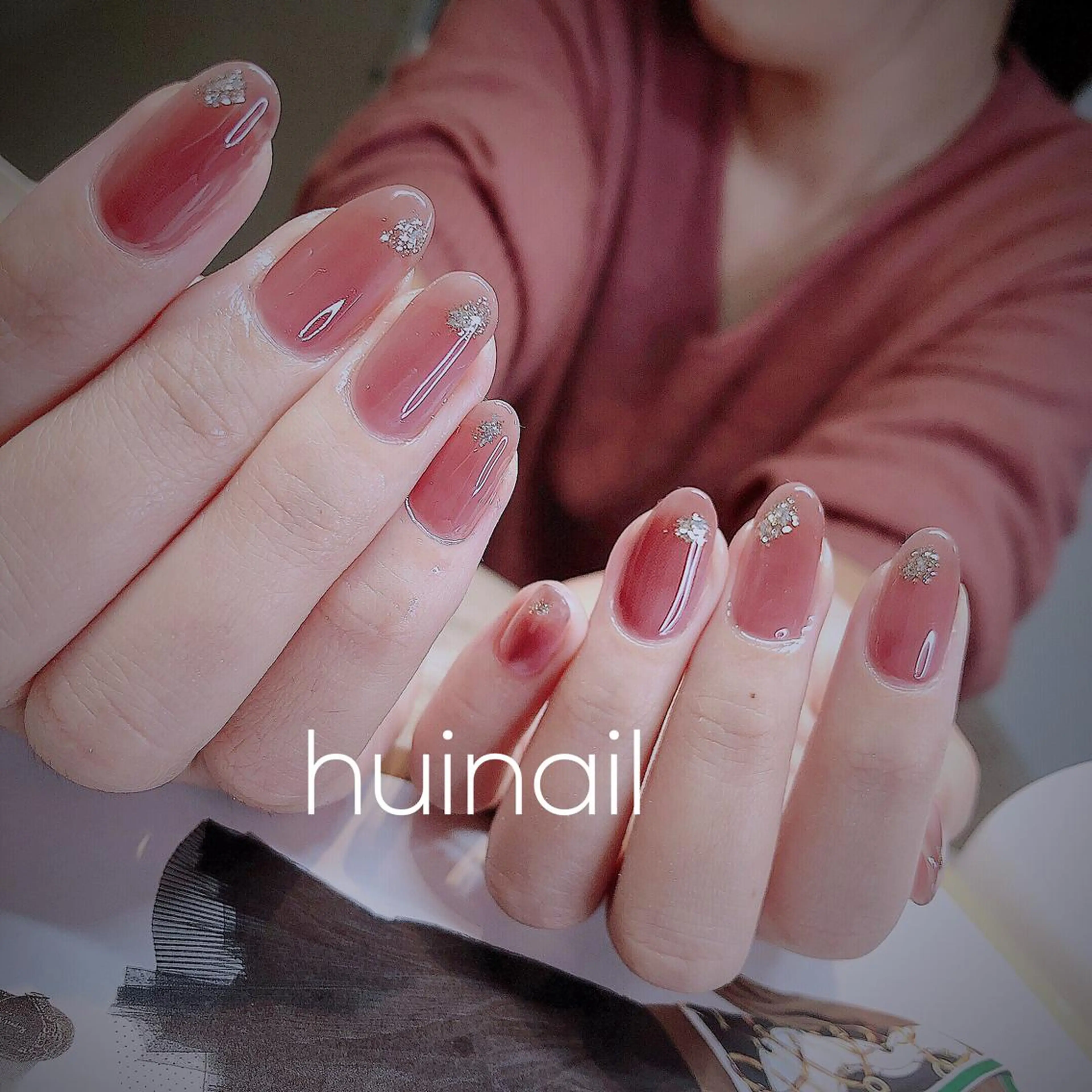 ミディアム めぐみのネイルサロン スタッフ練習のネイルデザイン