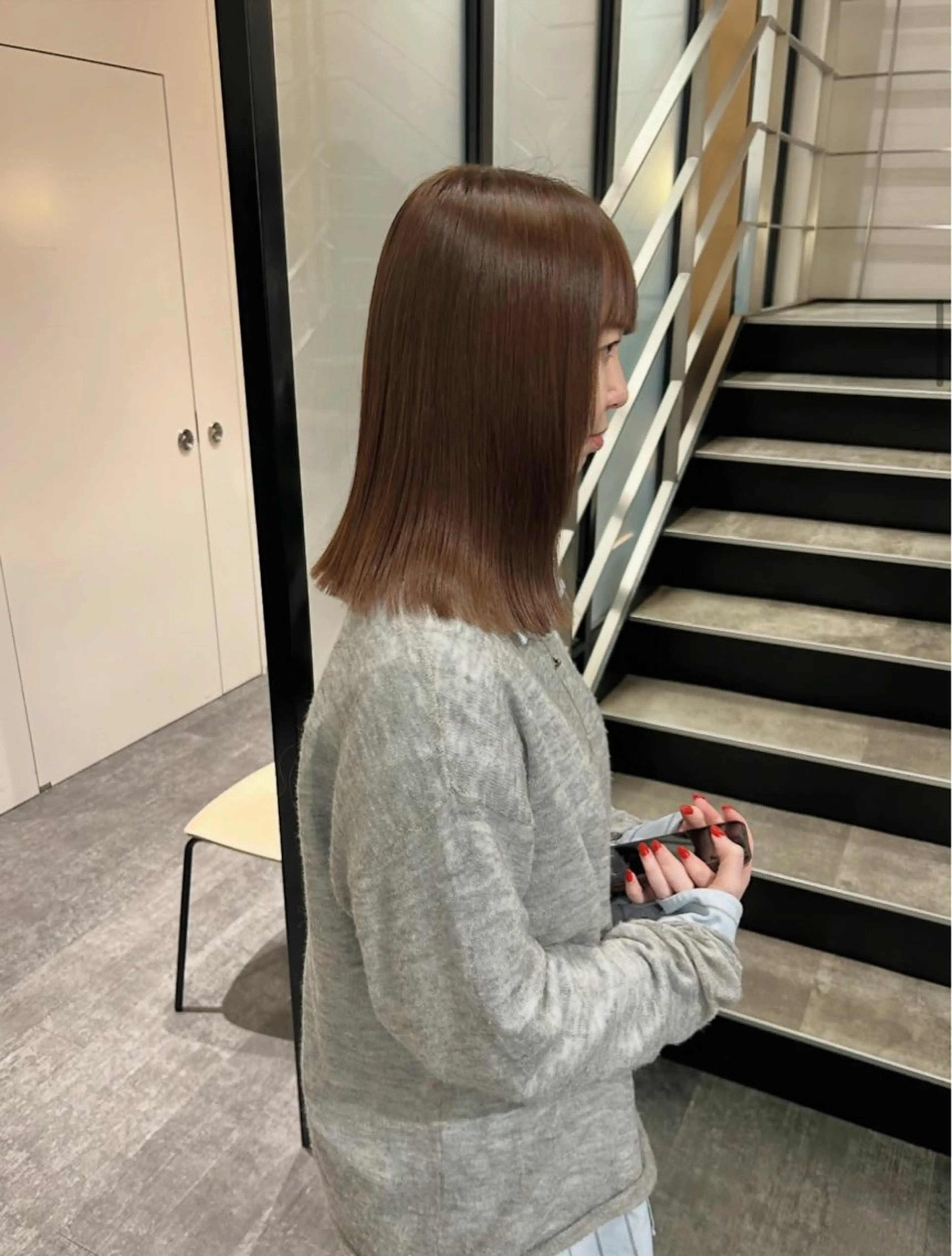 ミディアム カラー ベージュカラー ブリーチ ブリーチなしカラー カット ヘアカラー stylist 🌸 kana.のヘアスタイル