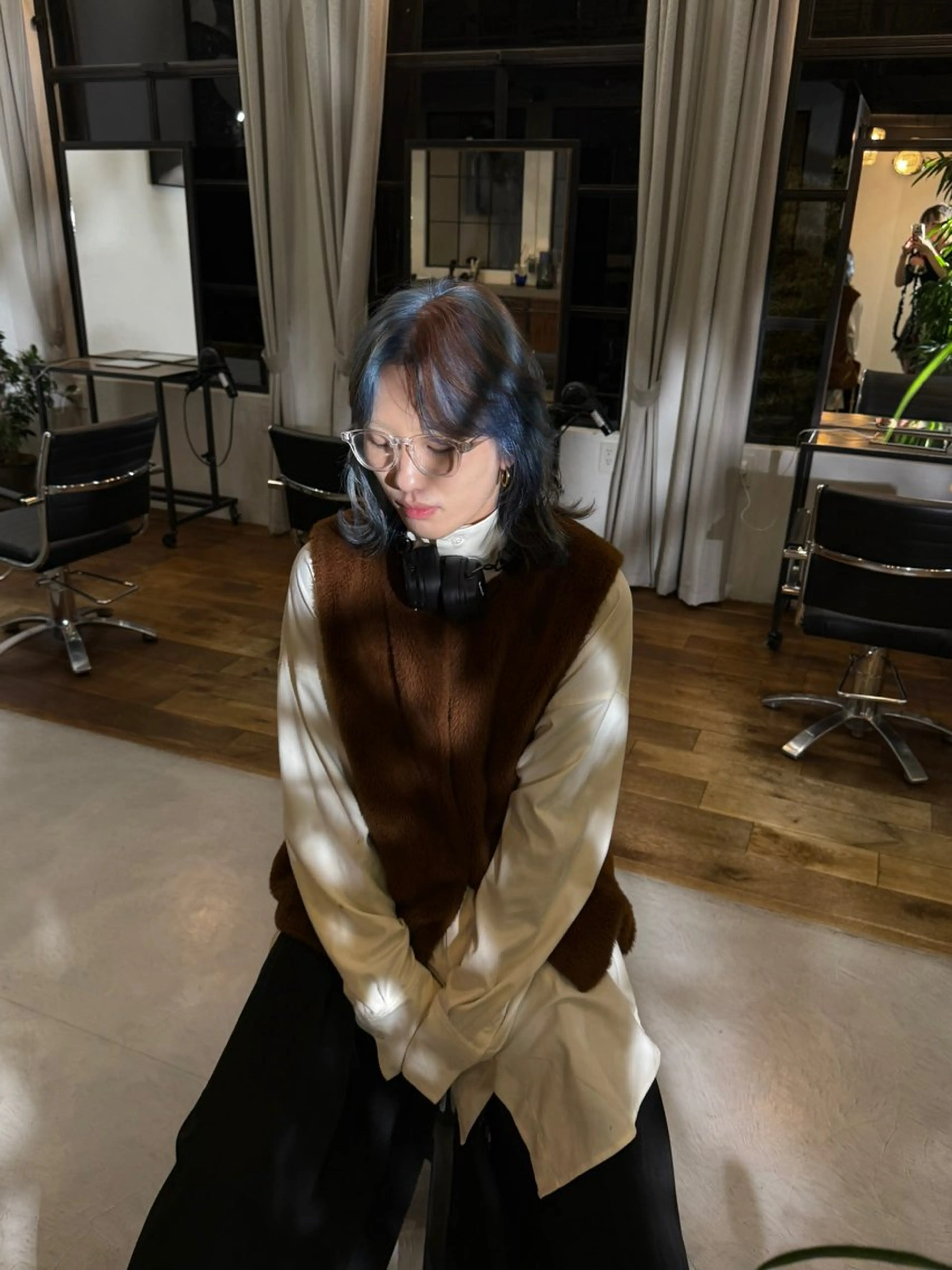 カラー ブリーチ デザインカラー ヘアカラー NIL所属・市川 夢のヘアスタイル