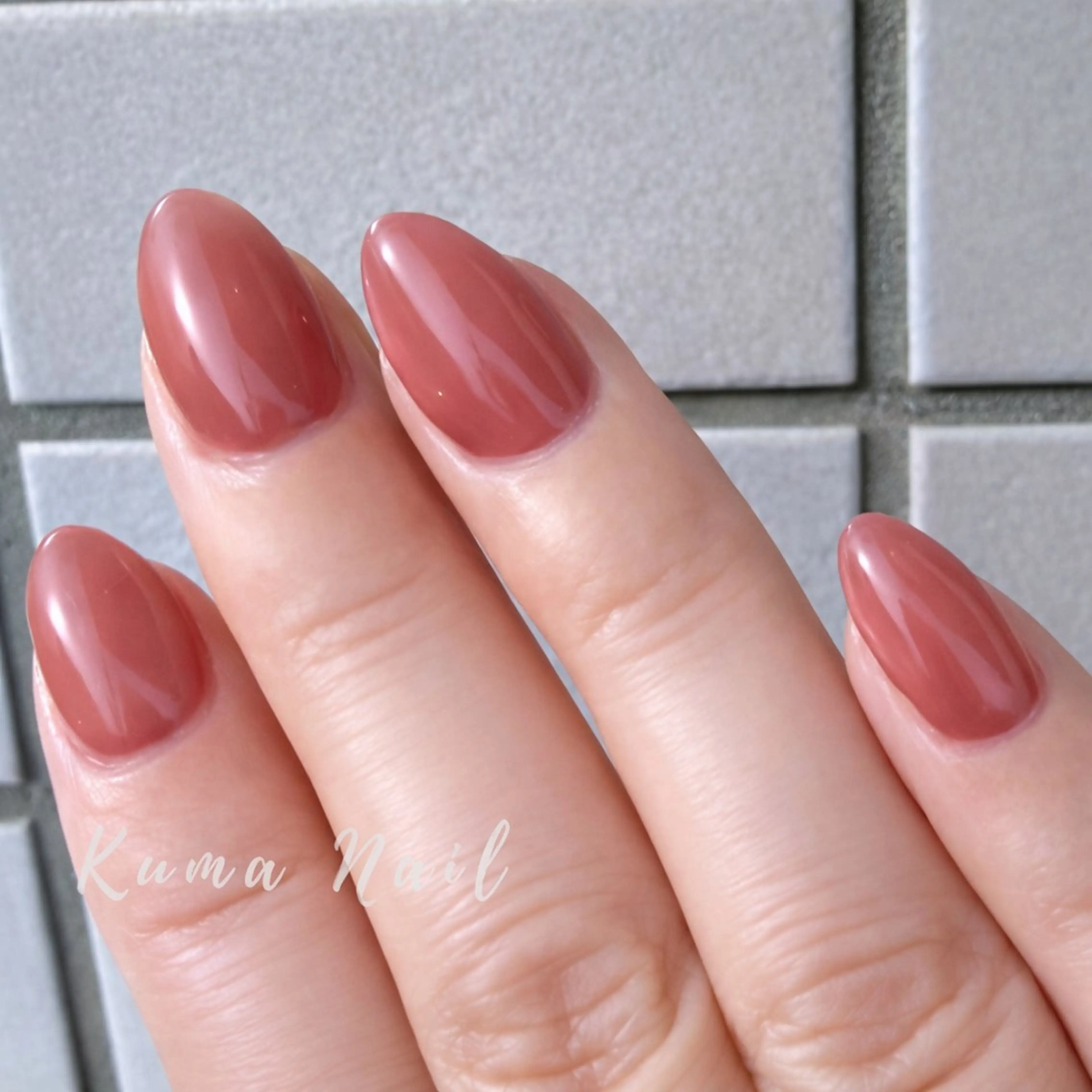 ネイル オフィスネイル ワンカラーネイル シンプルネイル ハンドネイル 藤が丘ネイル Kuma Nailのネイルデザイン