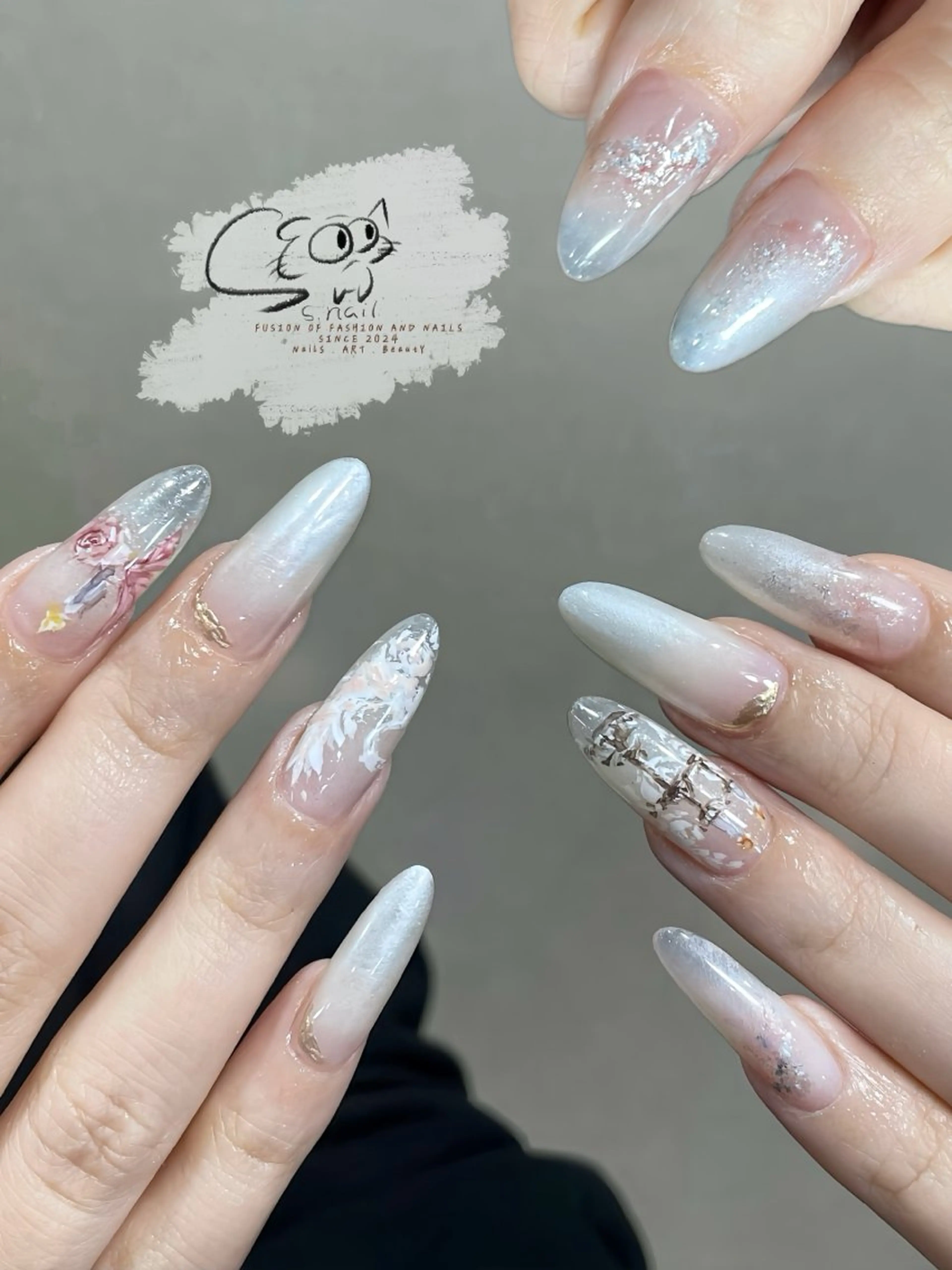 ネイル アートネイル チークネイル フレンチネイル グラデーション マグネットネイル S.nail _のネイルデザイン